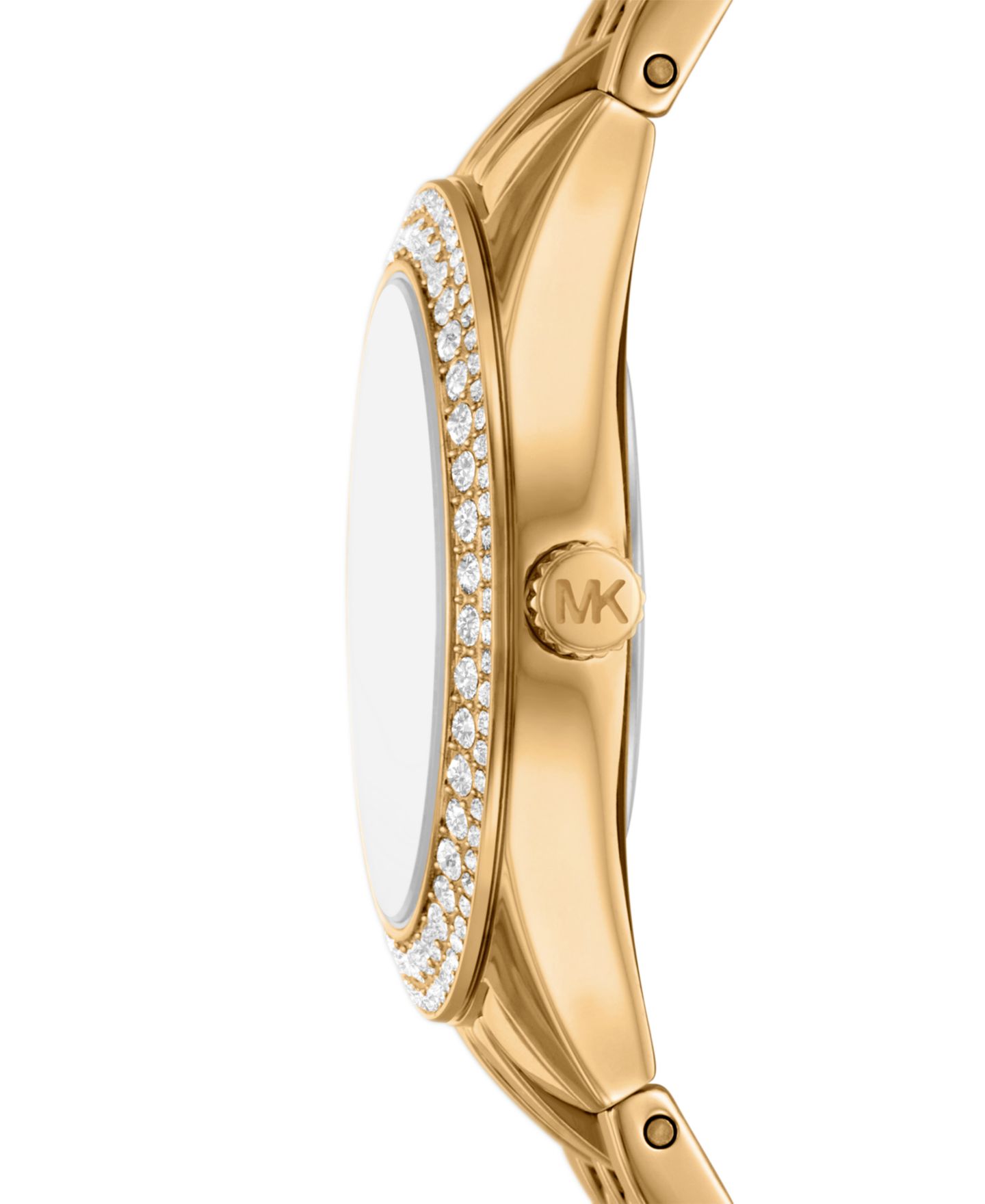 Женские часы Michael Kors Harlowe, три стрелки, золотистая нержавеющая сталь, 33 мм — фото 3