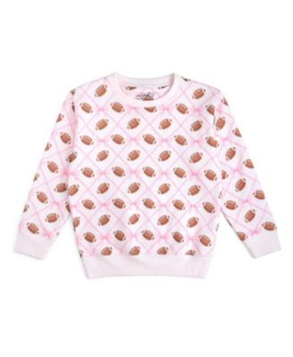 Little Girls Football Trellis Sweatshirt