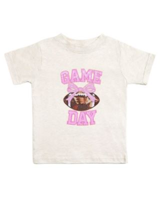 Big Girls(10-12) Game Day Sequin Patch Short Sleeve T-Shirt