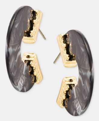 Jet C Hoop Earrings 