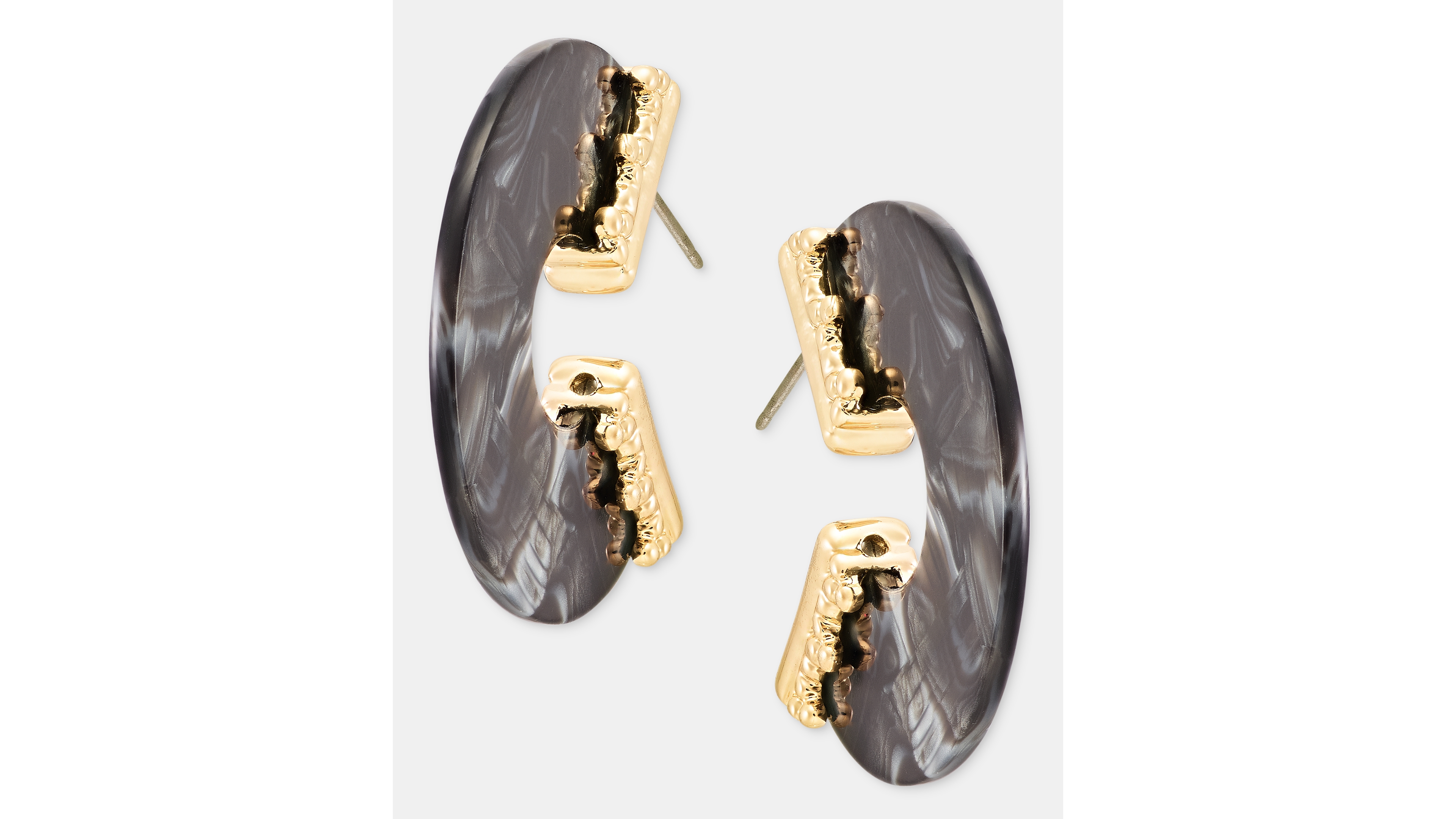 Lonna & Lilly Jet C Hoop Earrings