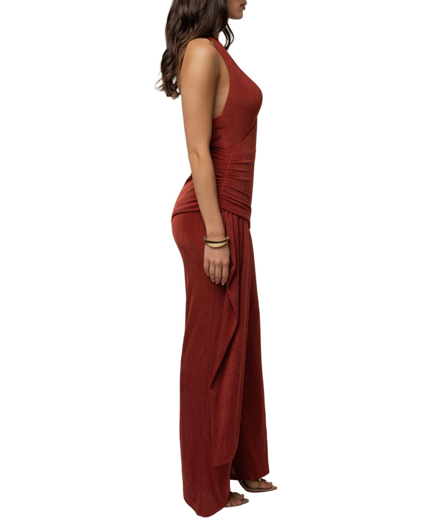 Женский комбинезон JLUXLABEL Terra cotta Rustic Charm Halter Jumpsuit — фото 2