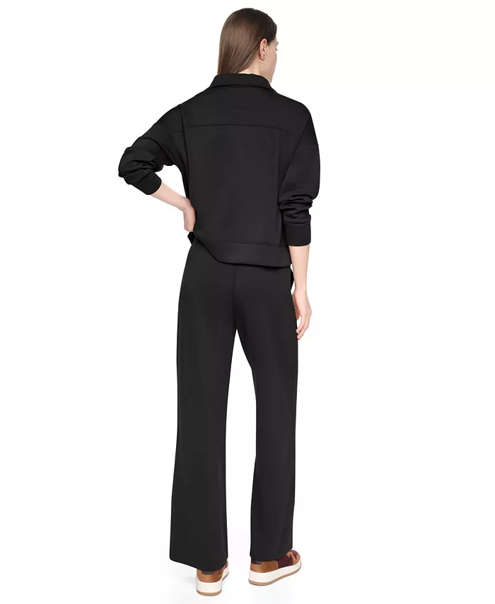 Women's Mock-Neck Half-Zip Stretch-Scuba Sweatshirt - thumbnail 7