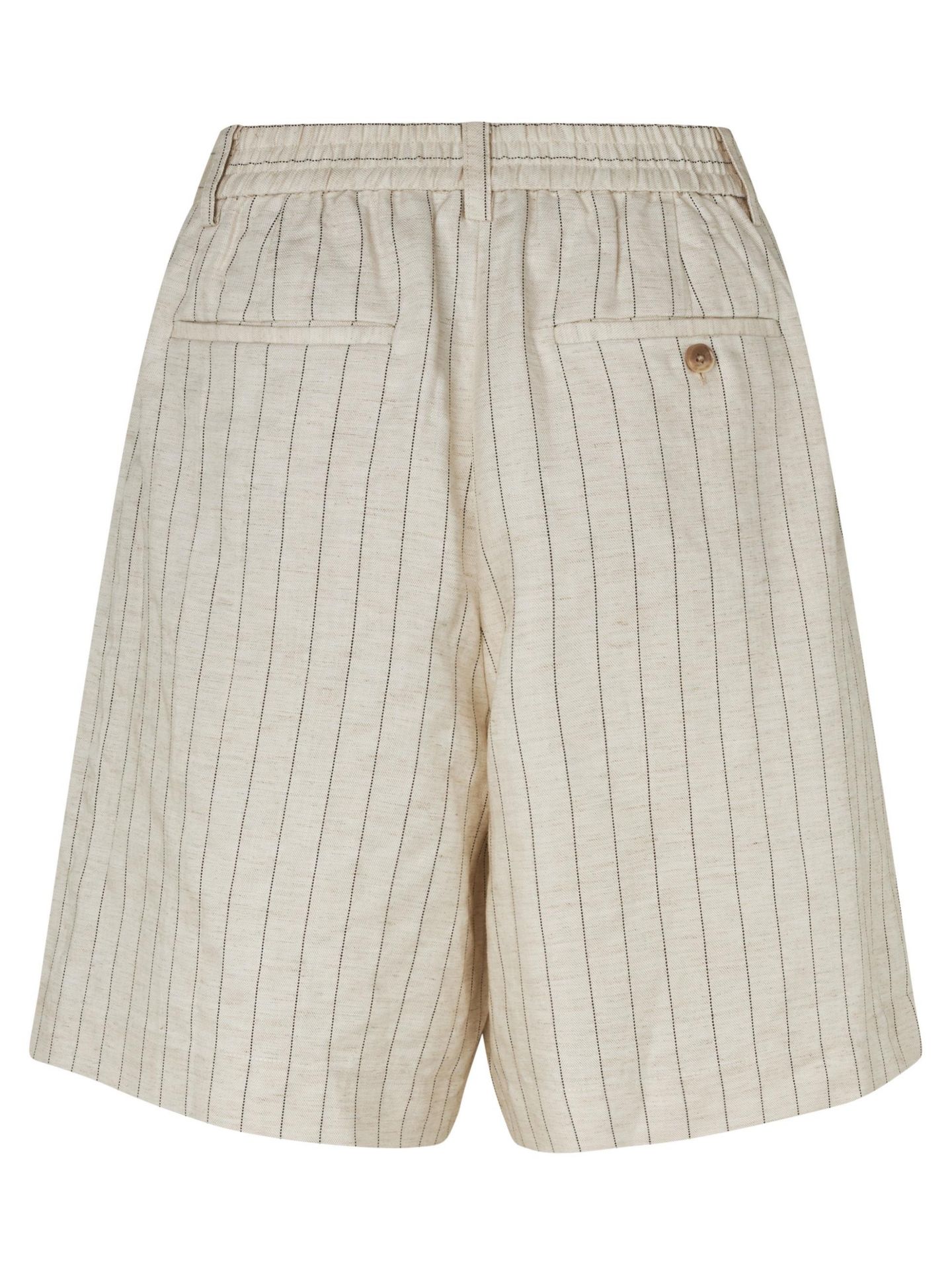 Женские шорты Masai Copenhagen Mapauletta Pinstripe Linen-Blend Pleated Shorts, 26" Inseam, цвет: Туманный — фото 4