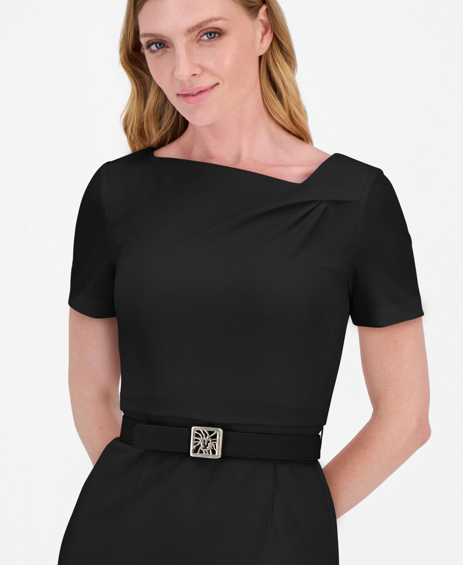Women's Boat Neck Sheath Dress