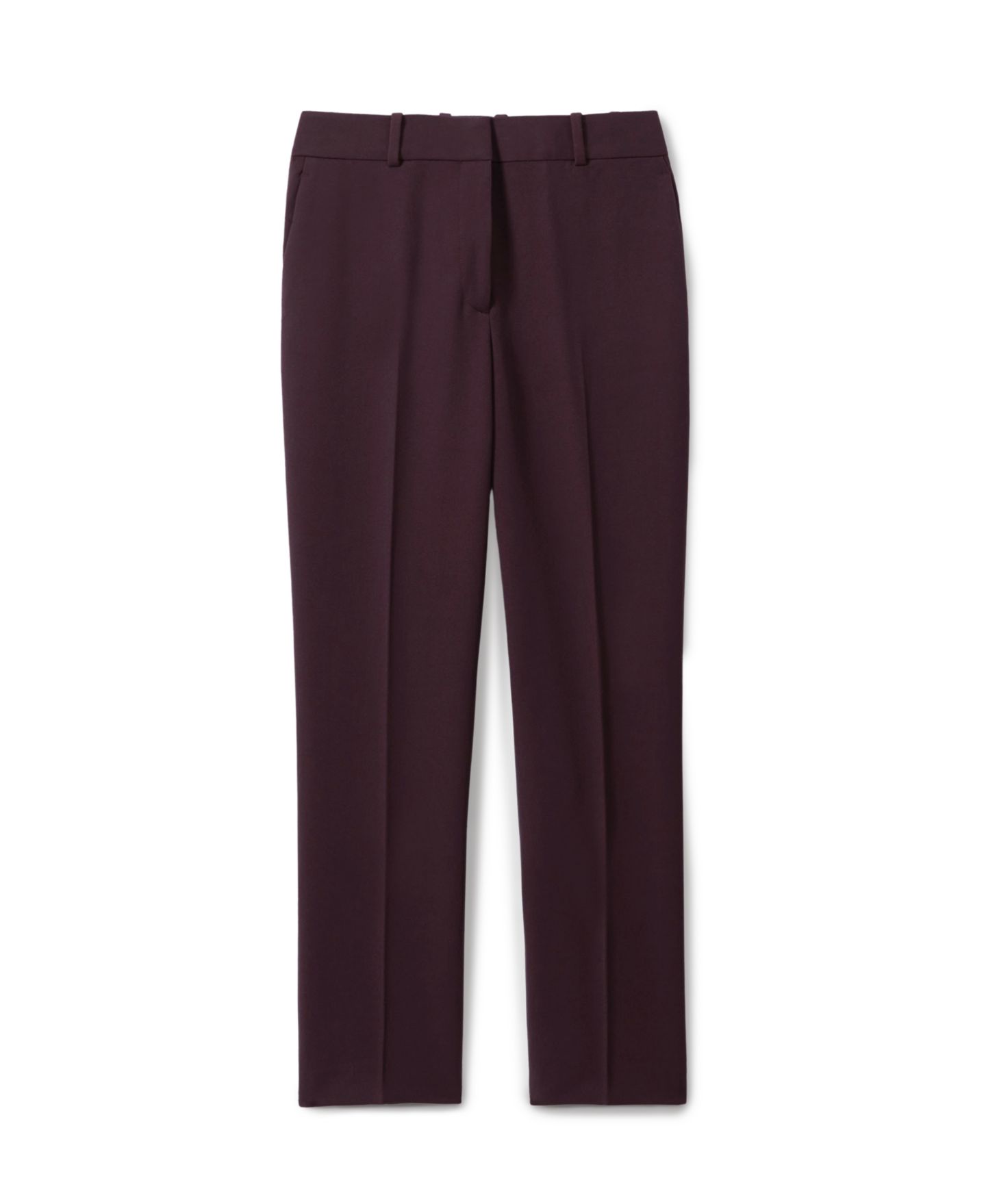 Женские брюки REISS Gabi Slim-Fit Mid-Rise, цвет: Ягодный — фото 5