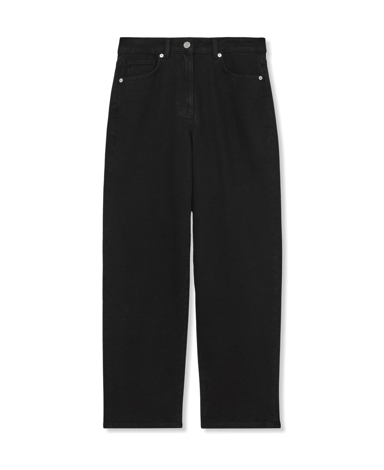 Petite Selin Mid-Rise Straight-Leg Stretch Jeans