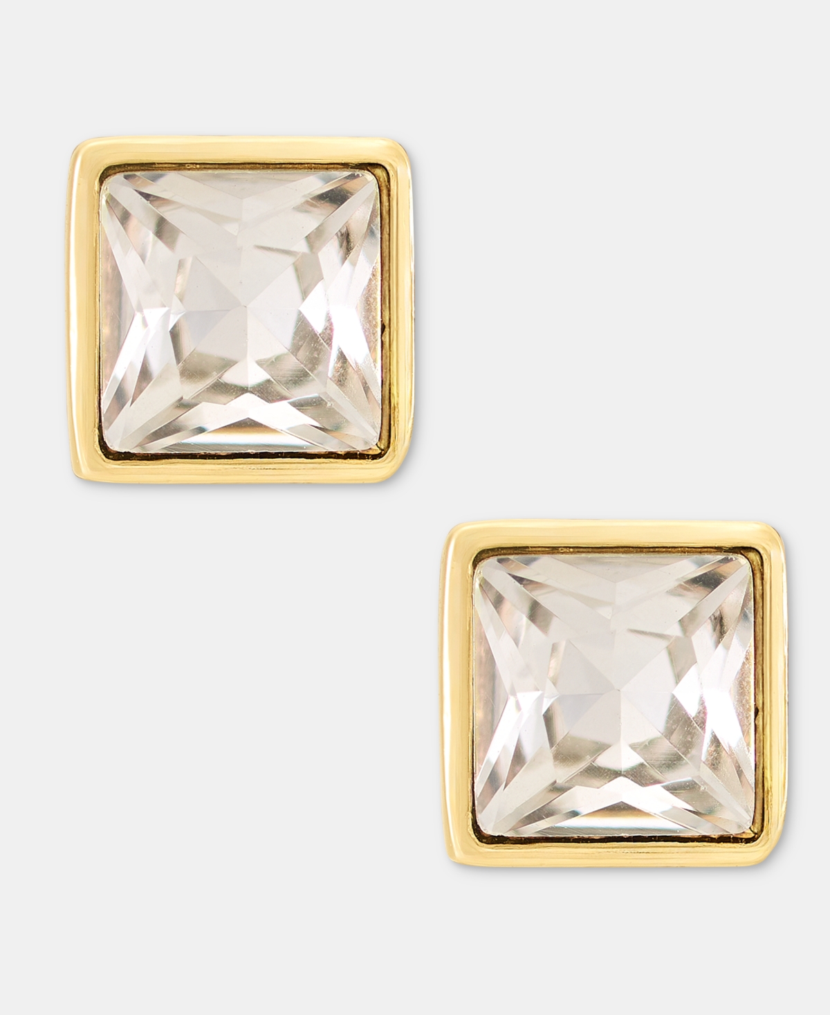 Karl Lagerfeld Paris Square Crystal Stud Earrings