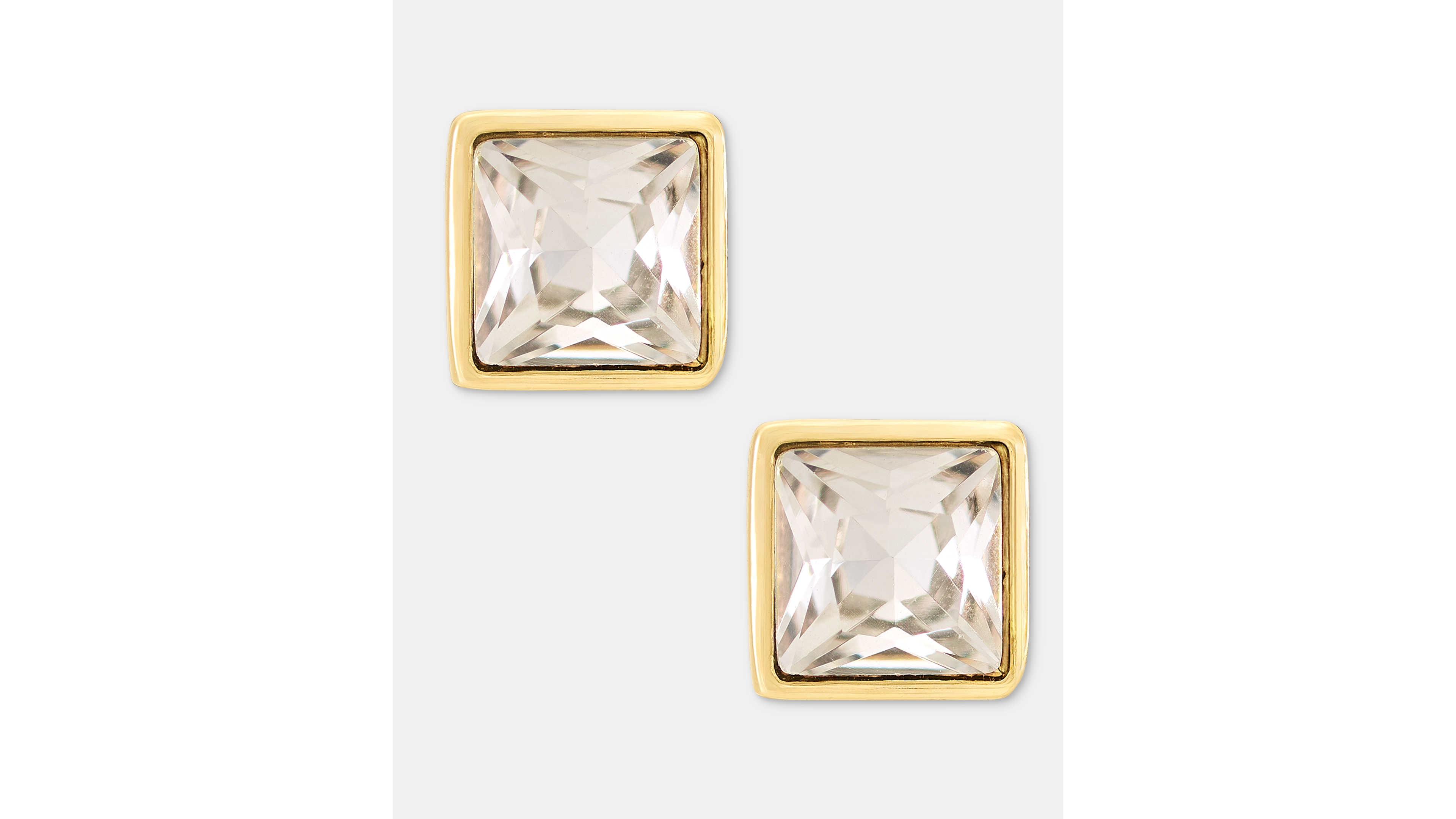 Karl Lagerfeld Paris Square Crystal Stud Earrings