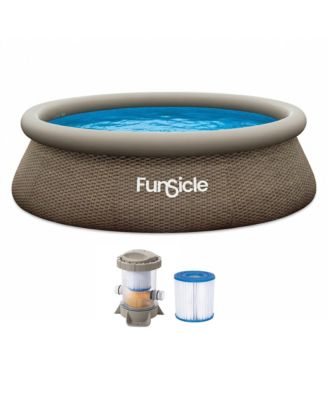 10' x 30" QuickSet Ring Top Above Ground Swimming Pool, Basketweave