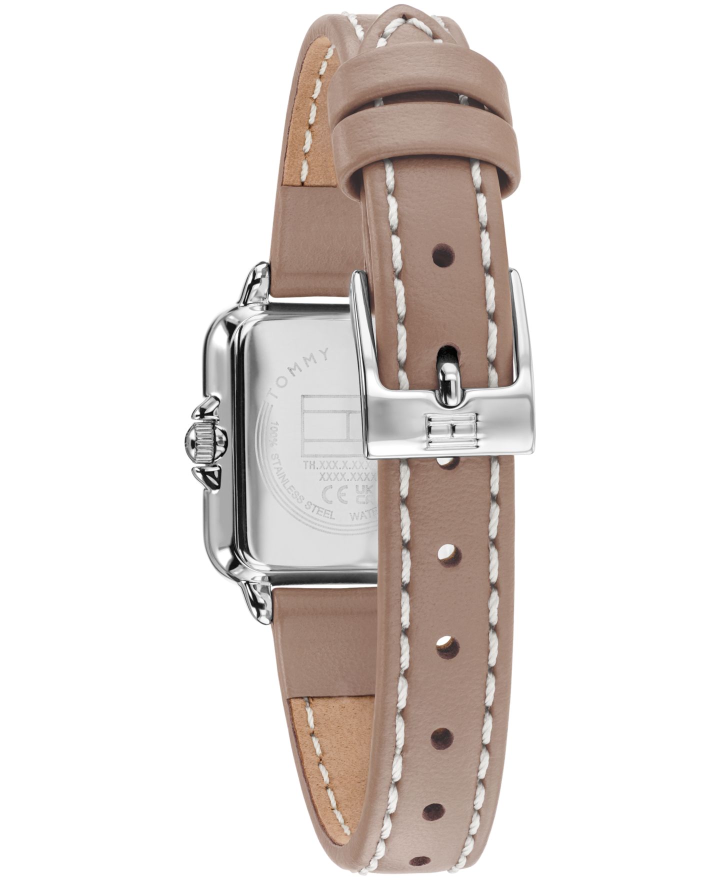 Женские часы Tommy Hilfiger Quartz Gray Leather Strap Watch 24mm x 22.5mm — фото 3