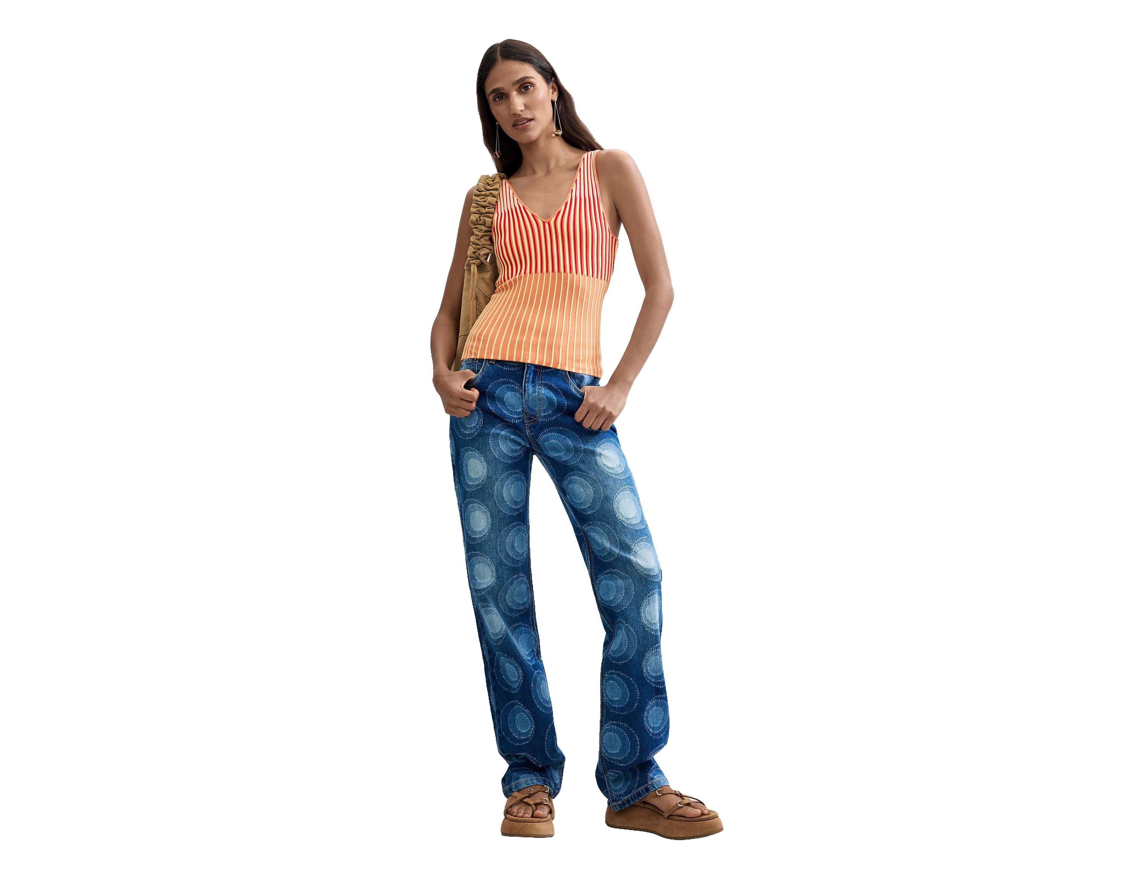 Desigual Women's Printed Denim Drousers