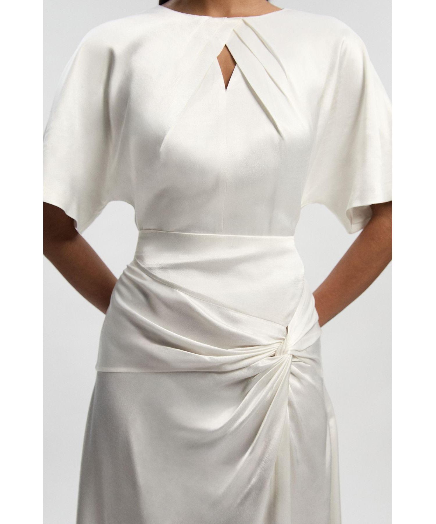 Women's Satin Twist Midaxi Dress