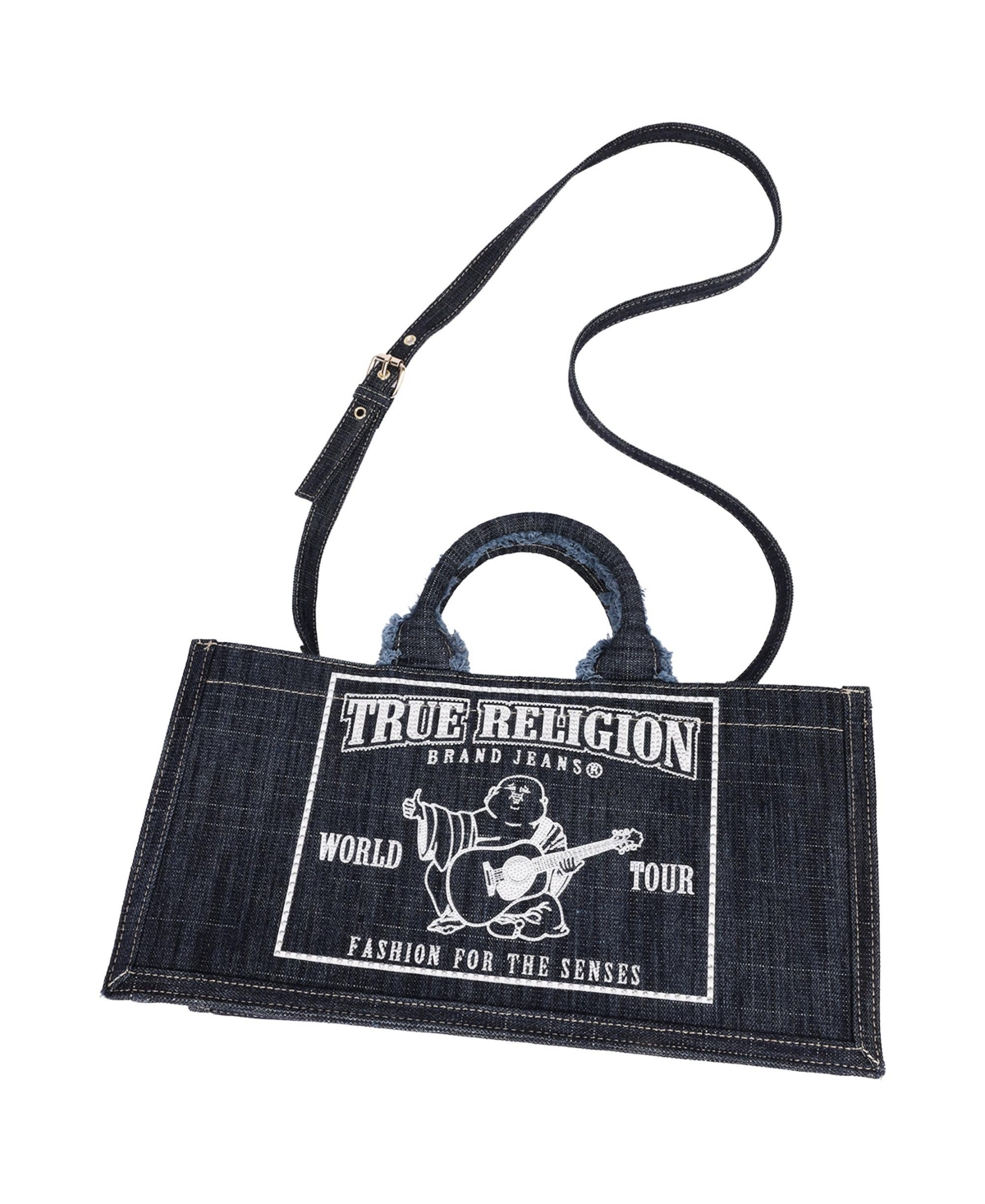 True Religion Multi-Strap Denim Shoulder Bag