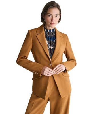 Women's Notch-Collar One-Button Stretch Blazer