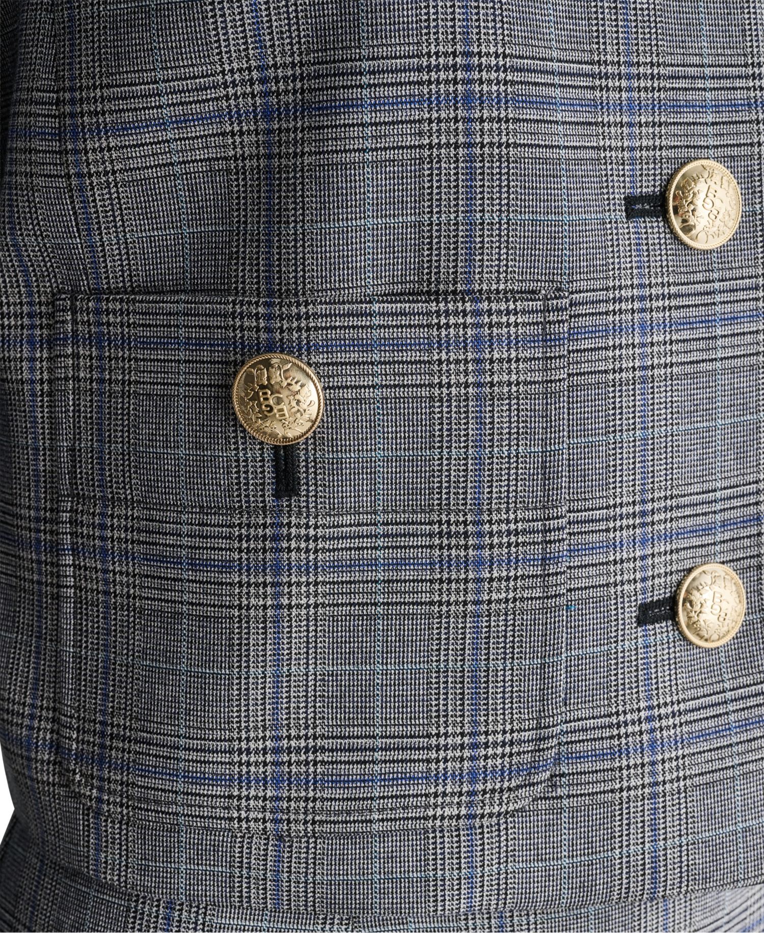 Women's Plaid Button-Down Cropped Jacket