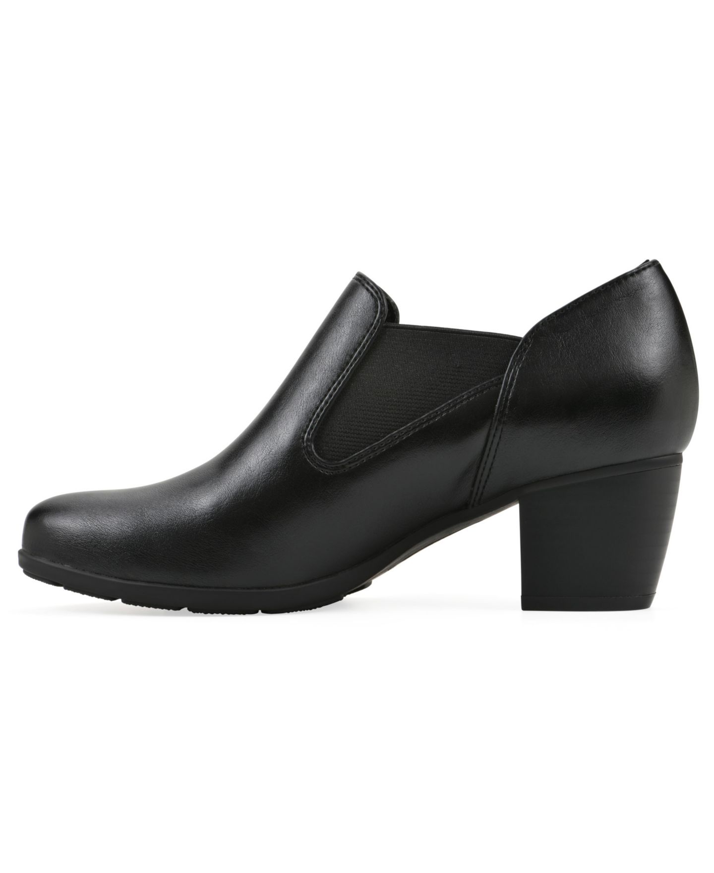 Женские ботинки Cliffs by White Mountain Anstey Slip-On Booties, цвет: Чёрный гладкий — фото 7