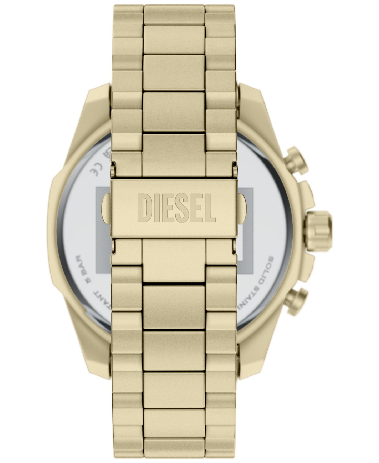Мужские часы Diesel Mega Chief Slim Quartz Chronograph Gold Stainless Steel Watch 48mm — фото 2