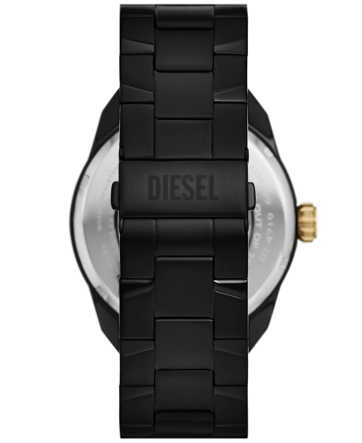 Diesel Men's Spiked Automatic Three-Hand Black Stainless Steel Watch 49mm