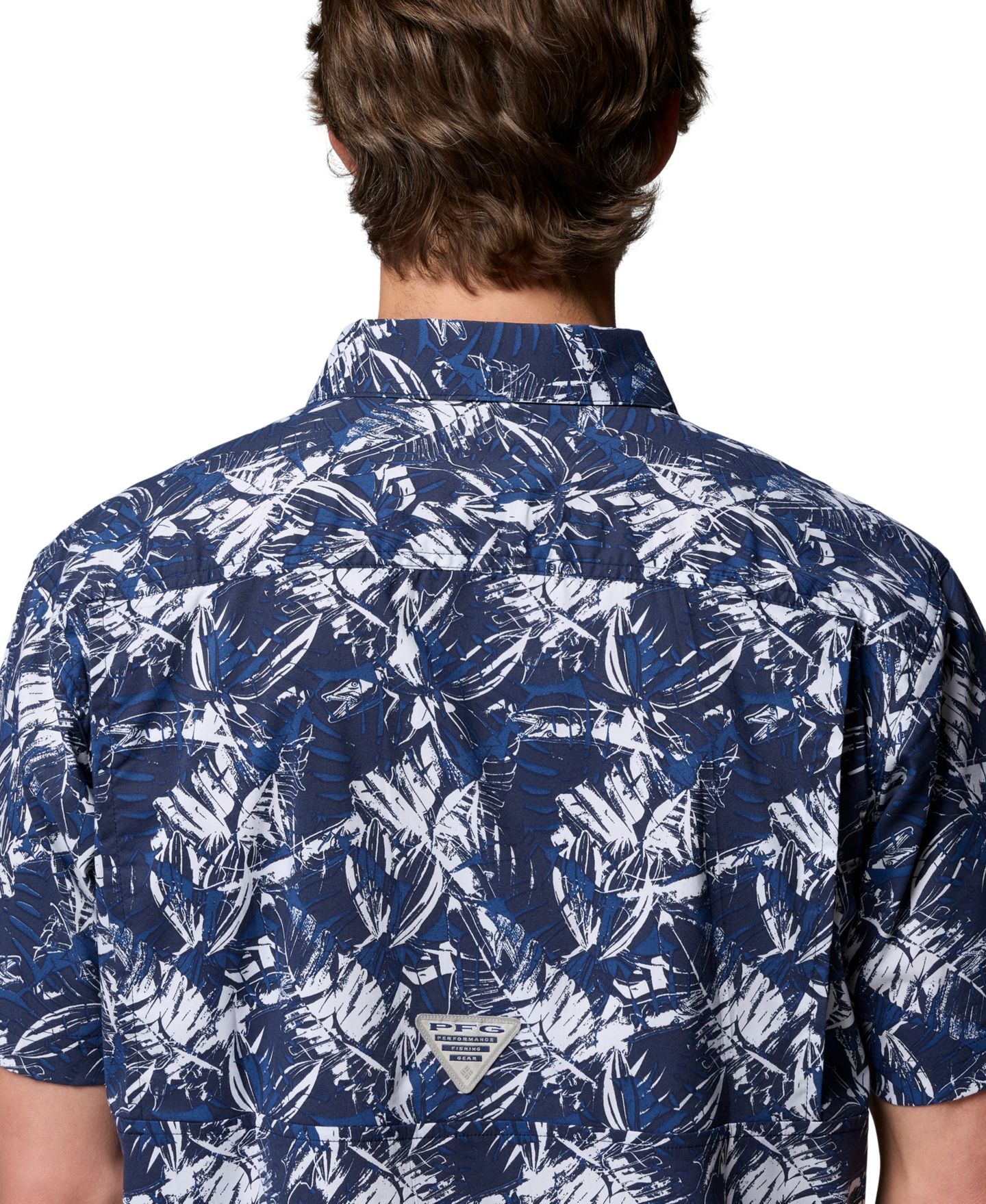 Мужская рубашка Columbia Harbor Peak Short-Sleeve, цвет: Тёмно-синий — фото 4