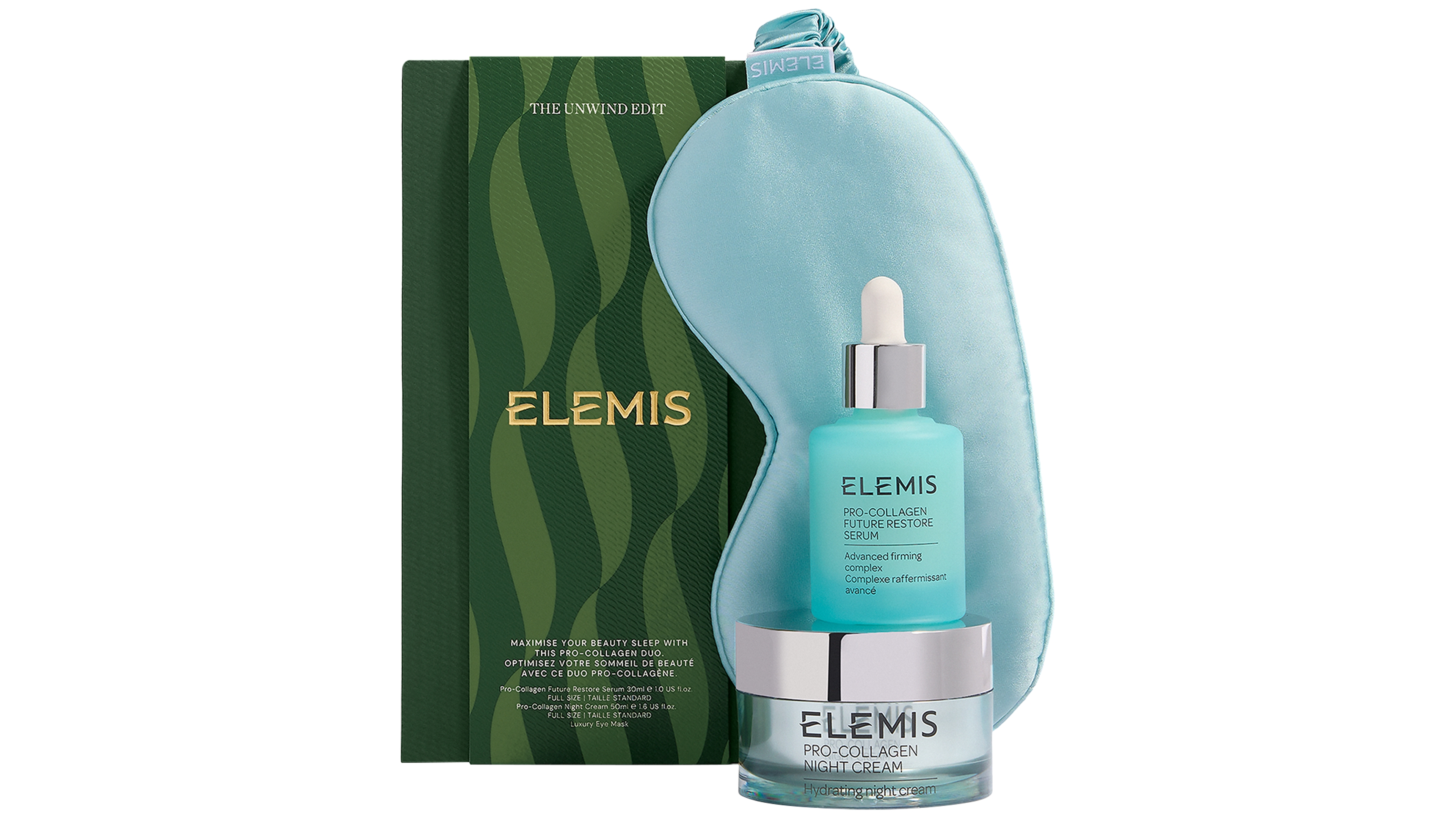 Elemis 3-Piece Pro-Collagen The Unwind Edit Serum and Night Cream Gift Set