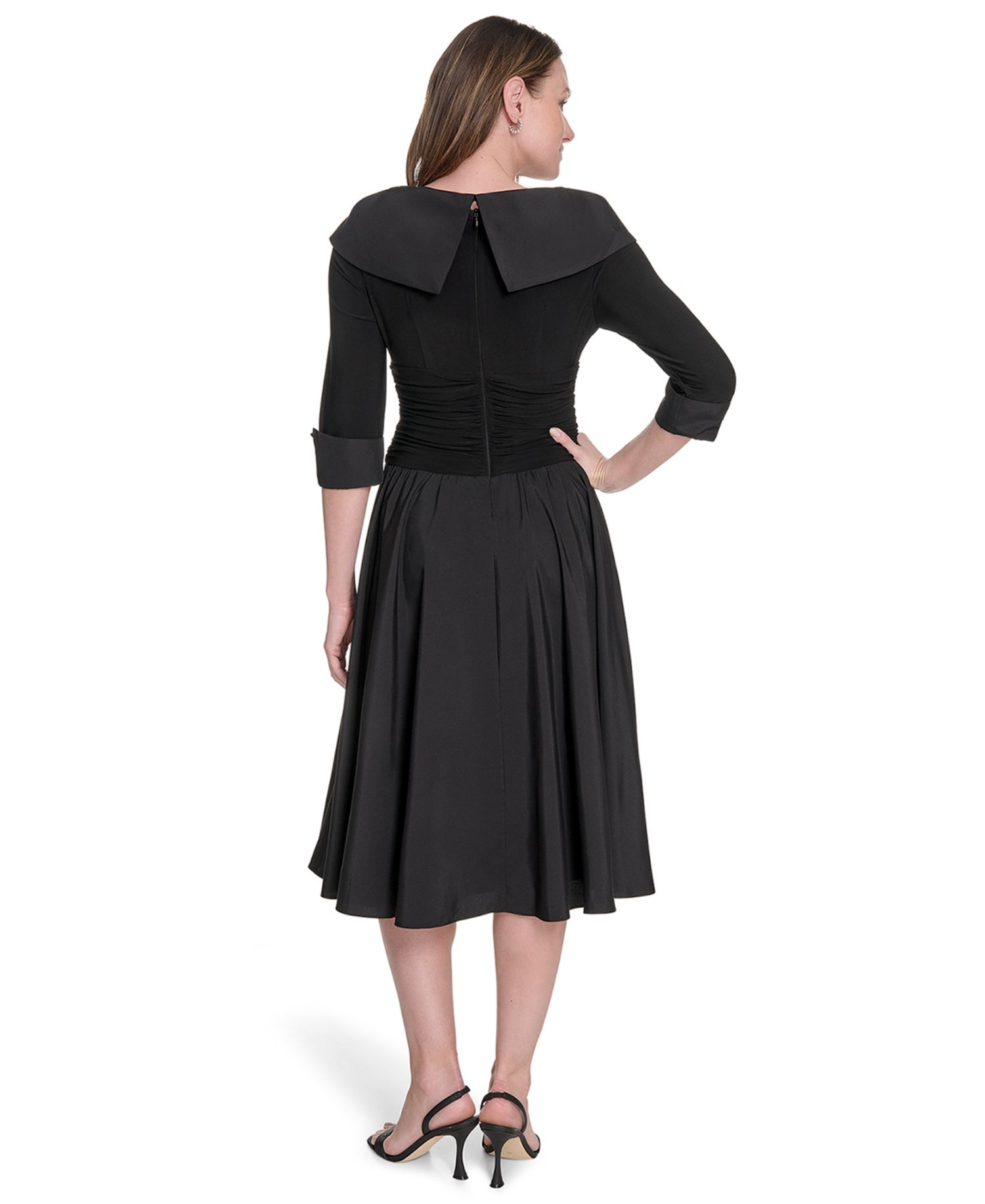 Women's Surplus Bodice Ruched Waist Midi Dress
