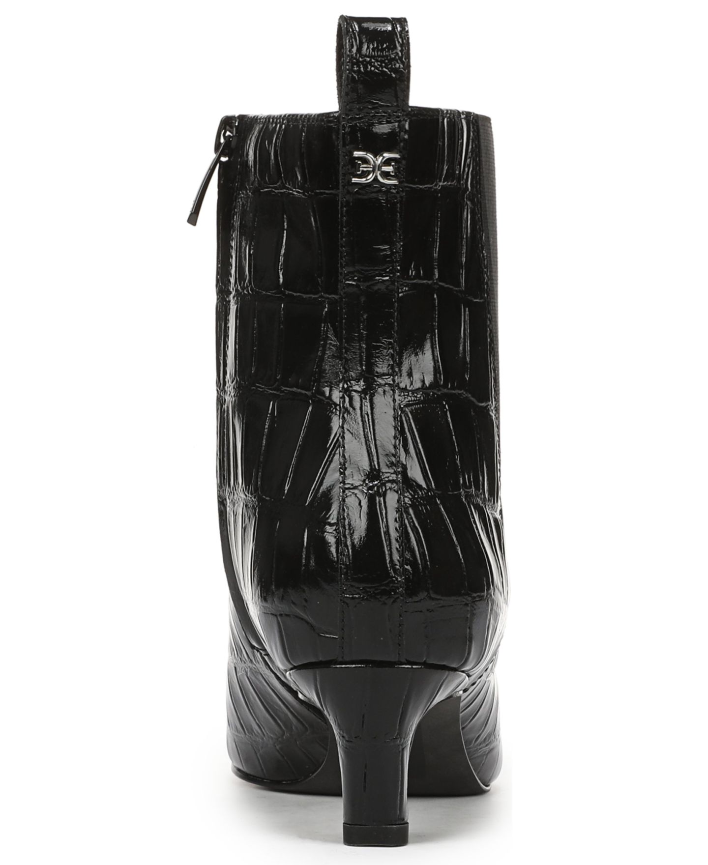 Женские ботинки Sam Edelman Peony Kitten Heel Short, цвет: Чёрный кожаный, вариант 1 — фото 3