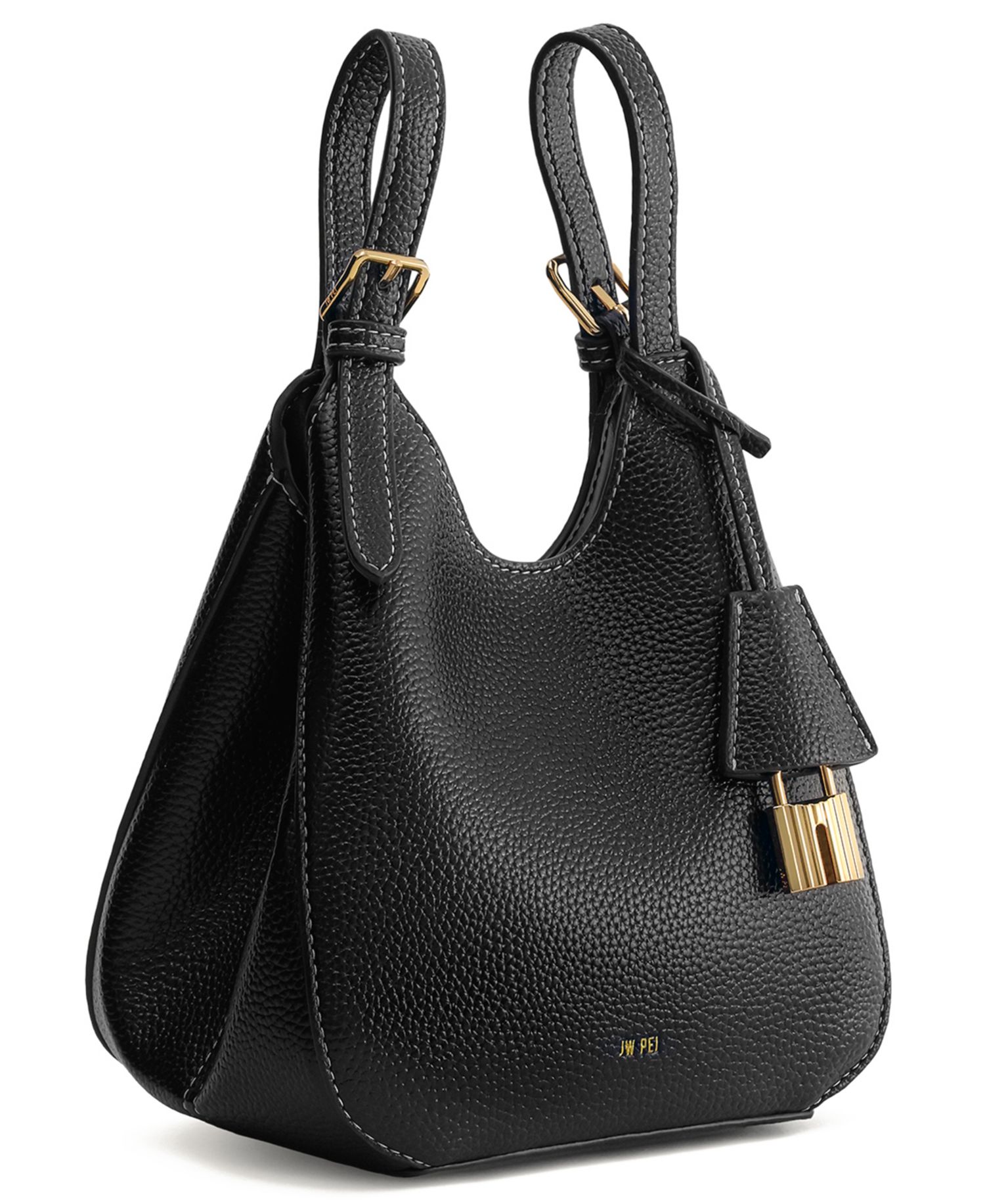 Ines Padlock Mini Lychee Pattern Tote Handbag