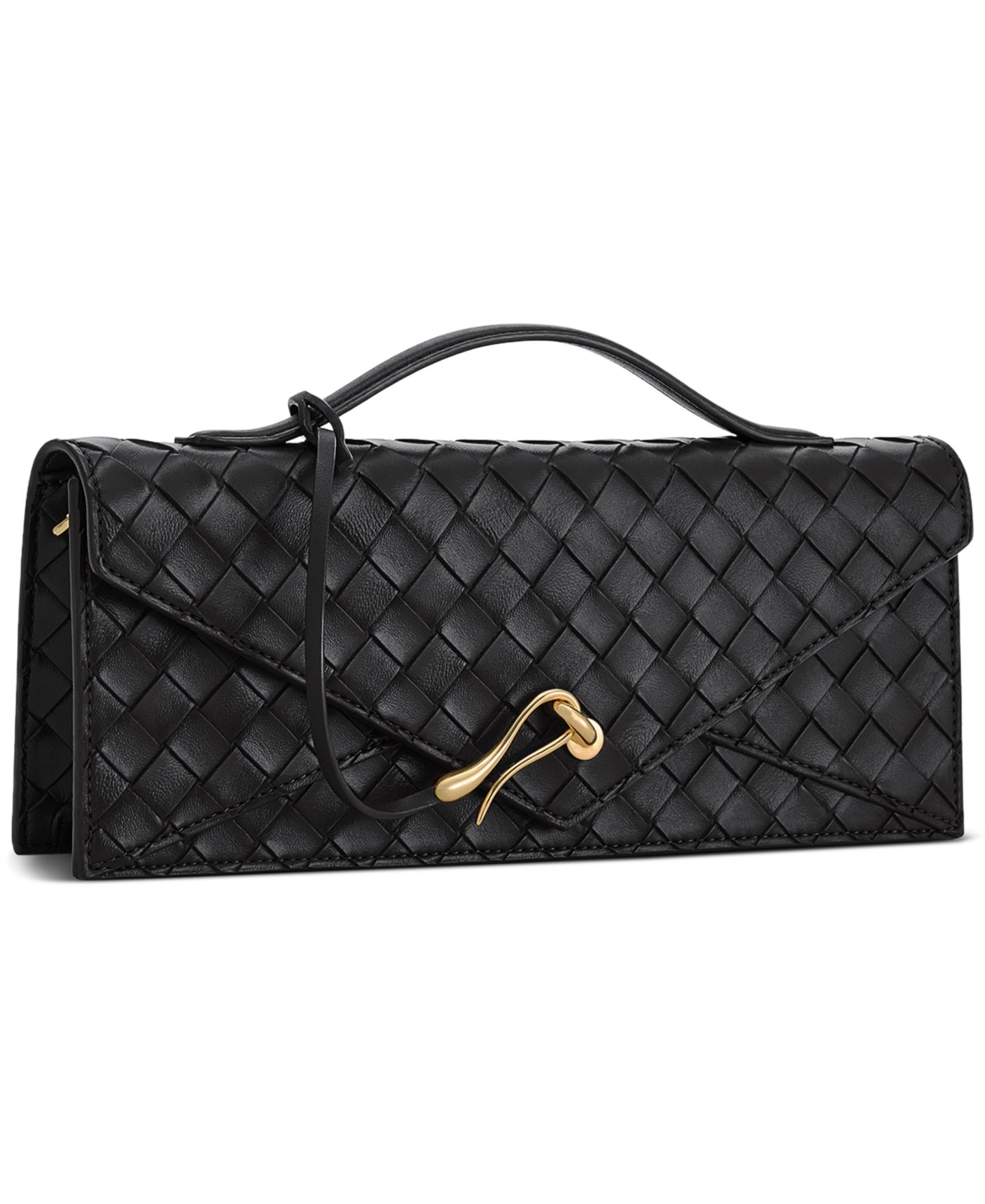 Женский клатч JW PEI Celeste Woven Textured Clutch Handbag, цвет: Чёрный — фото 3