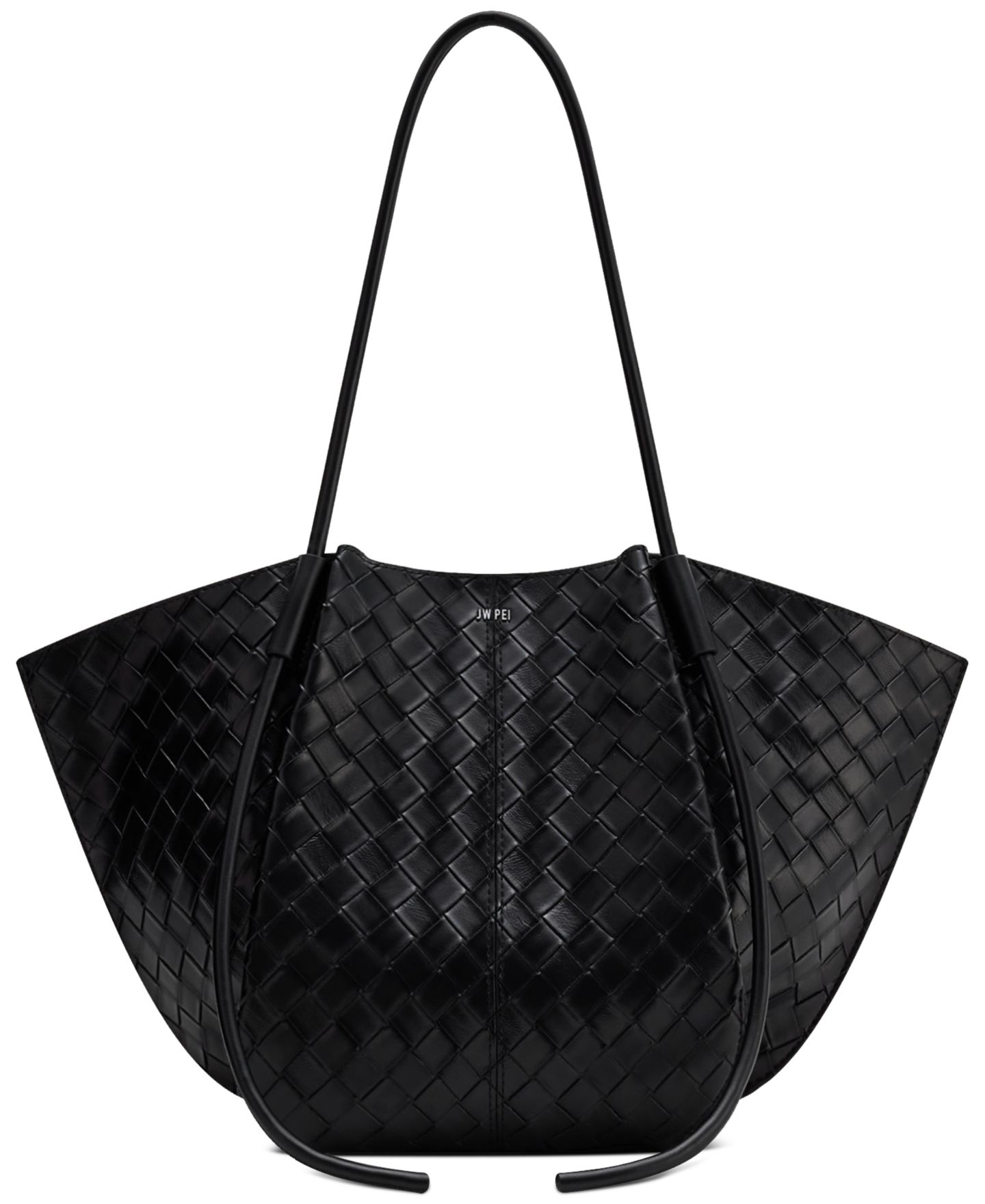 Женская сумка JW PEI Nala Wide Weave Tote Handbag, цвет: Чёрный — фото 1