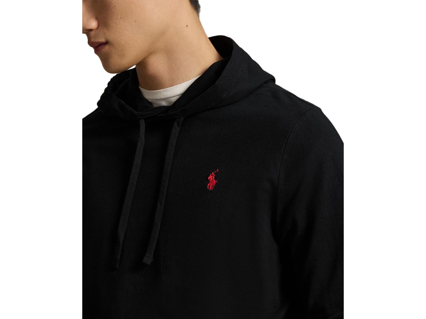 Мужская трикотажная толстовка с капюшоном Polo Ralph Lauren, цвет: Чёрный — фото 3