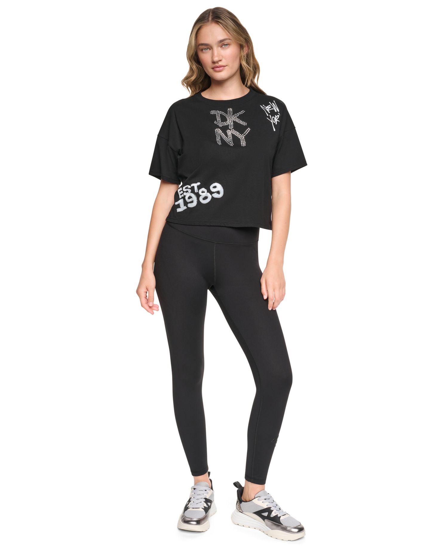 Women's Graffiti Logo Cropped Graphic T-Shirt