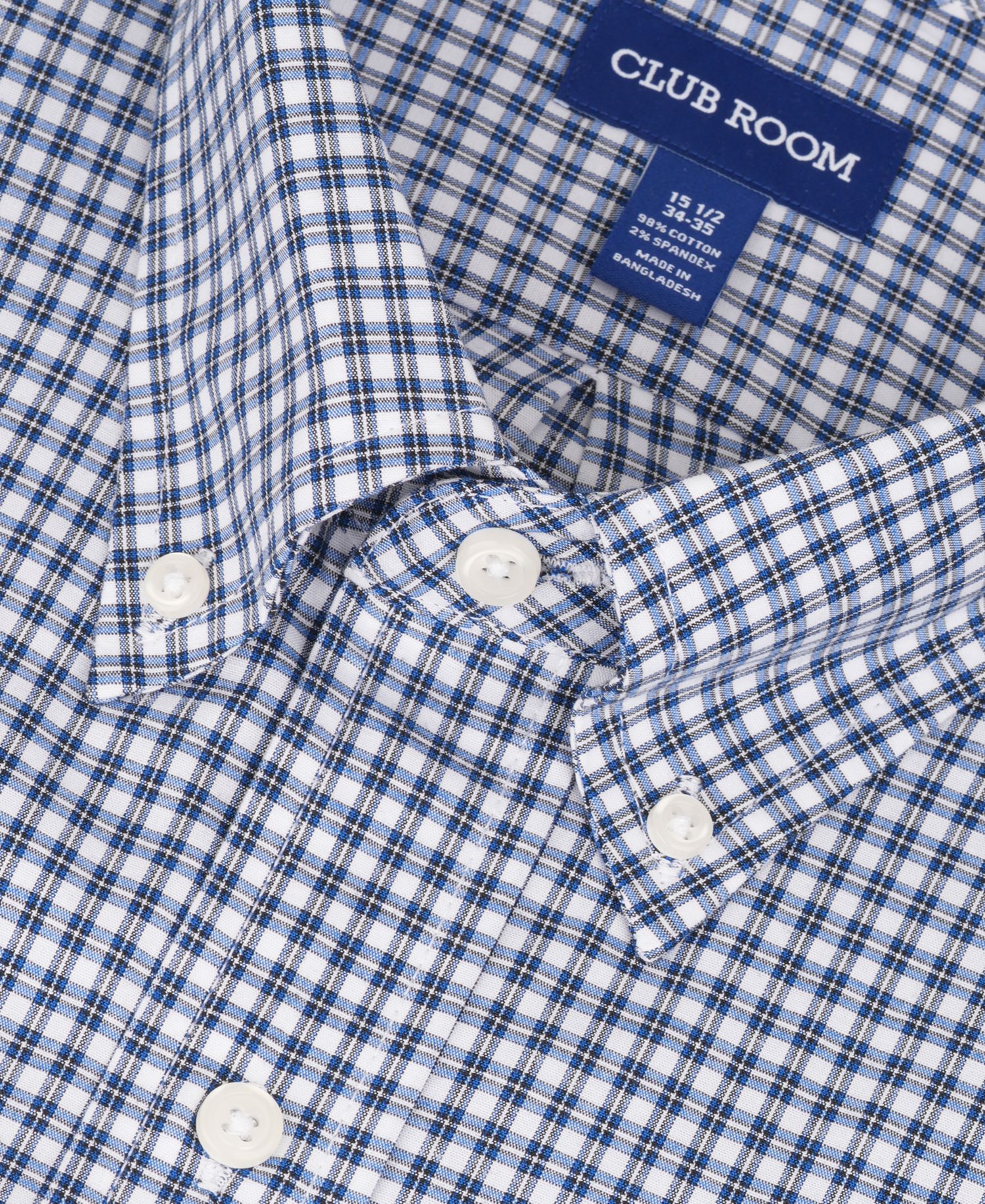 Men's Regular-Fit Stretch Plaid Dress Shirt