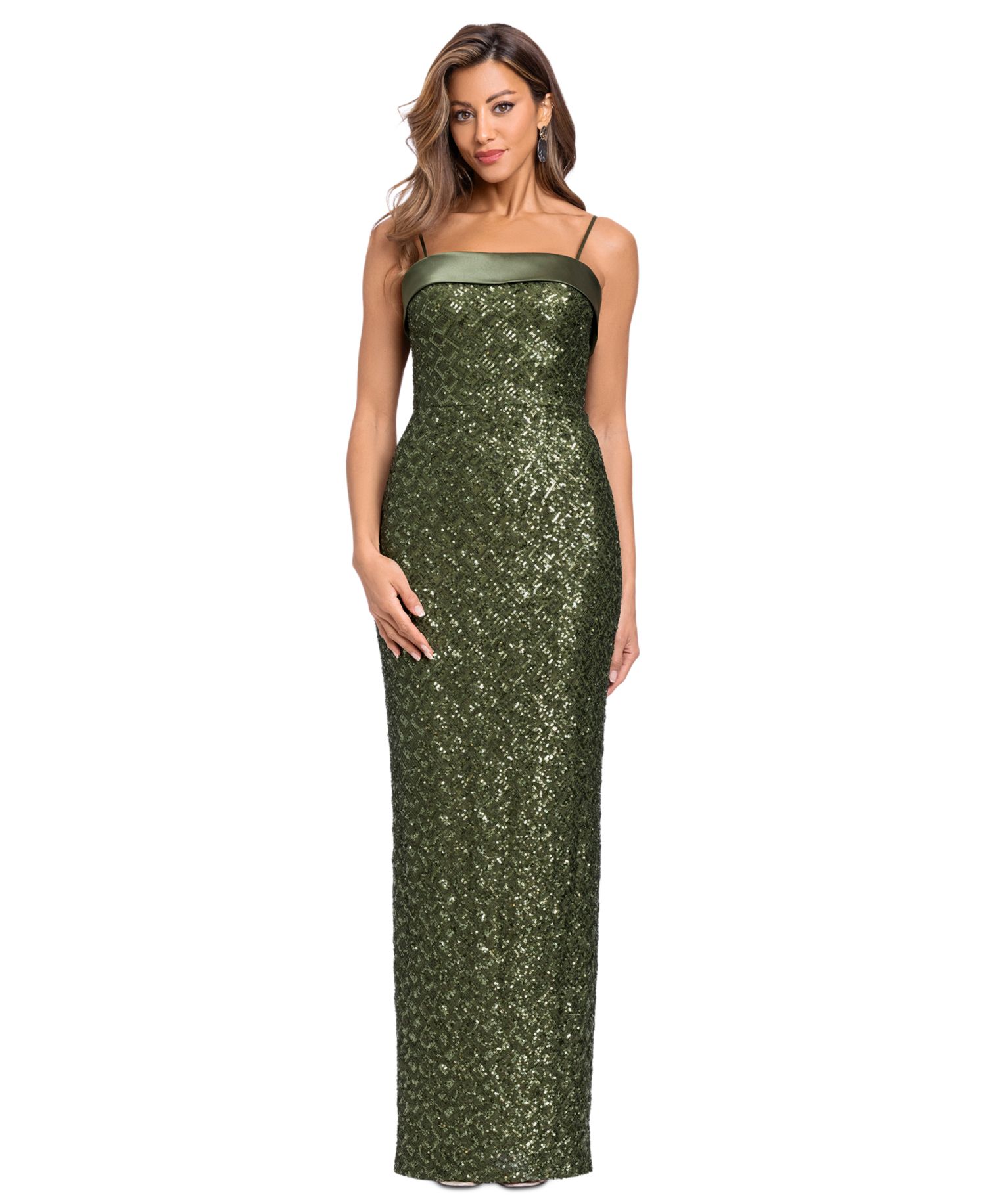 Women's Strapless Sequin Formal Gown