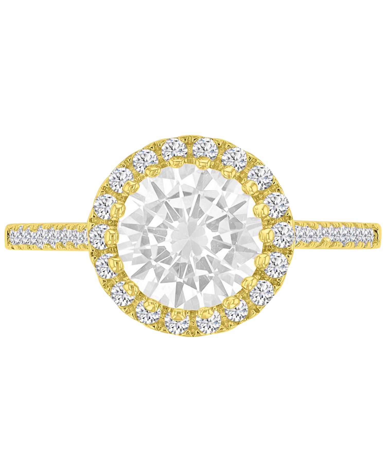 14k Gold-Plated Round Timeless Bridal Ring