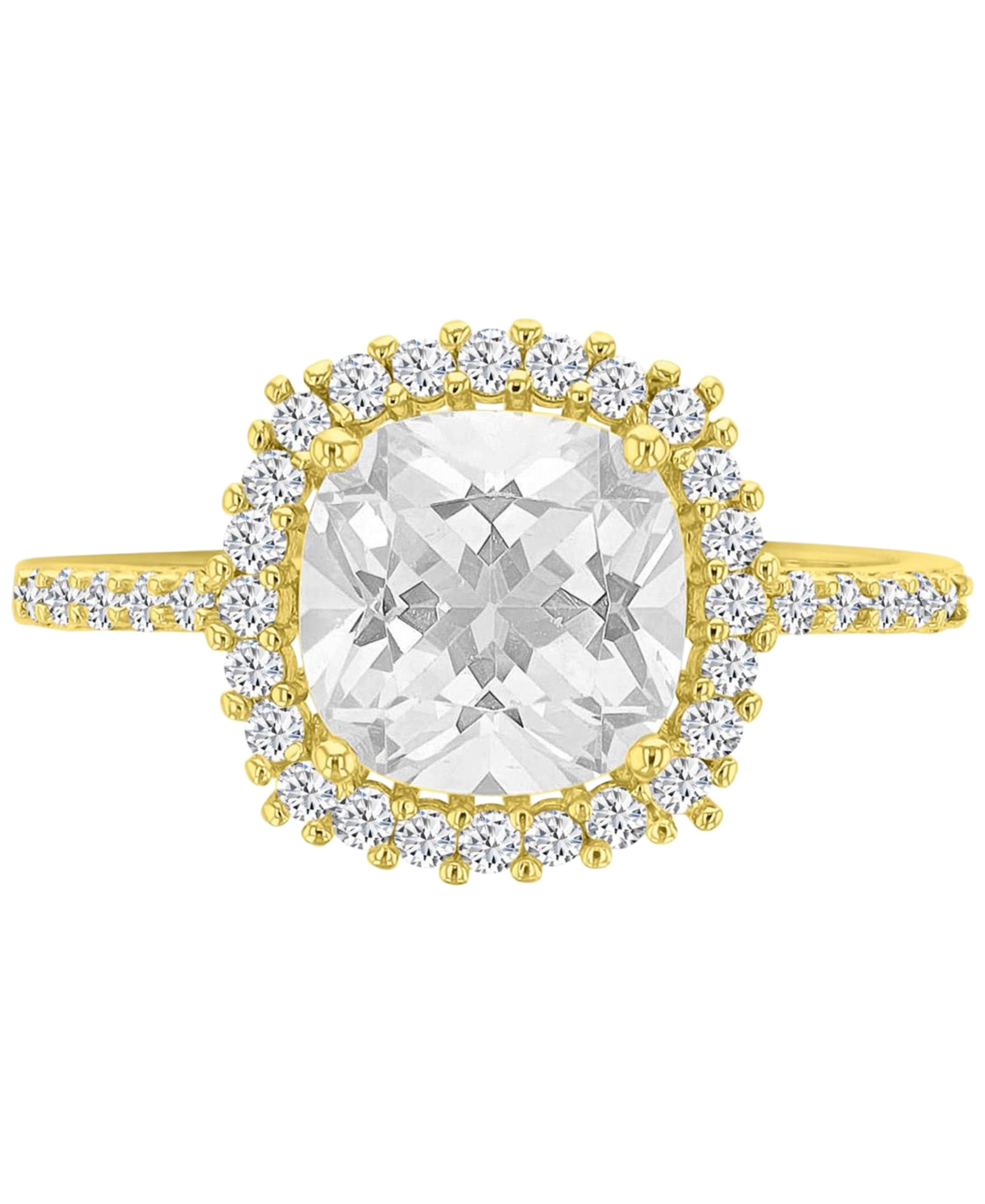 Macy's 14k Gold-plated Cushion Elegant Bridal Ring