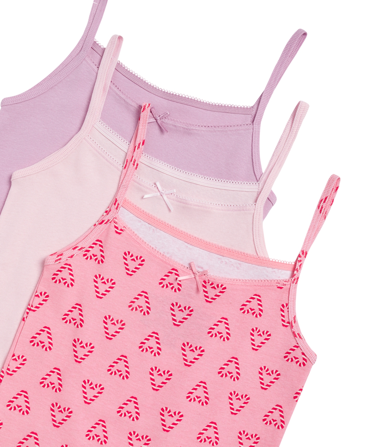 Maidenform Girls' 6-16 Picot Trim Camis, 3-Pack
