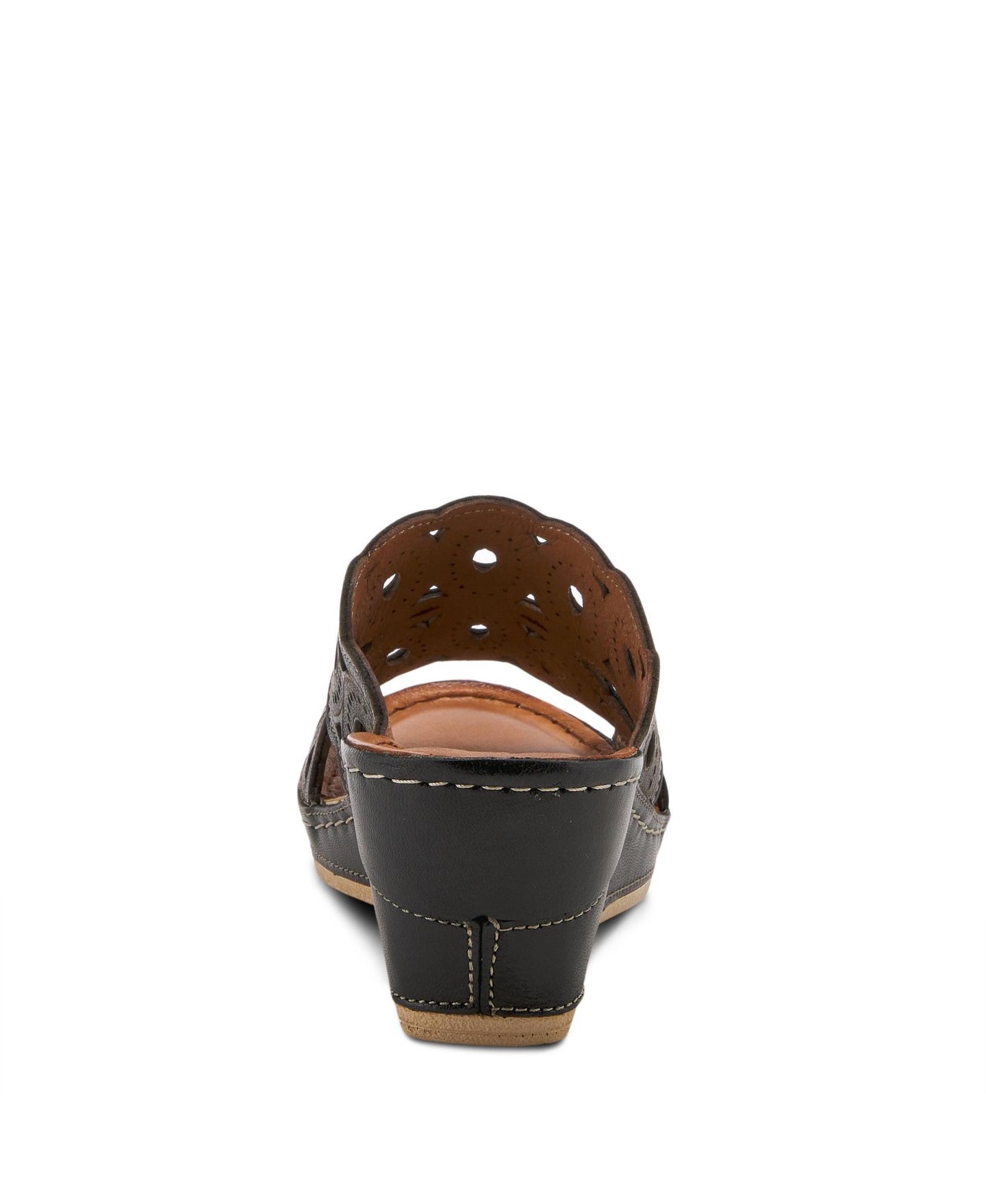 Женские сандалии Spring Step Leather Wedge Sandal with Comfort Insole, цвет: Чёрный — фото 3