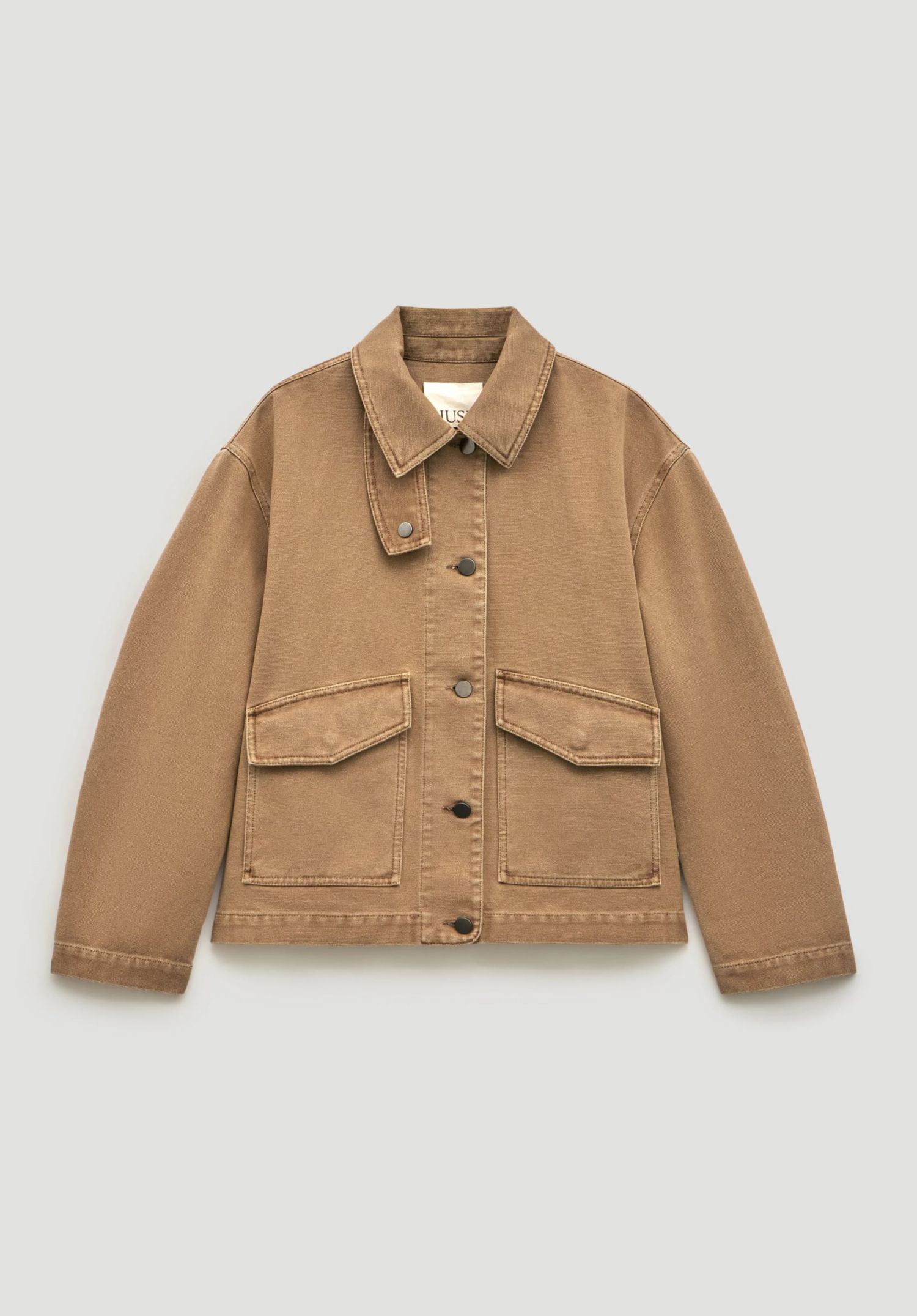 Women's Elara Washed Funnel-Neck Utility Jacket