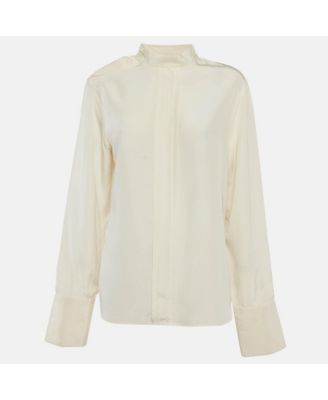 Women's Cream Satin Top
