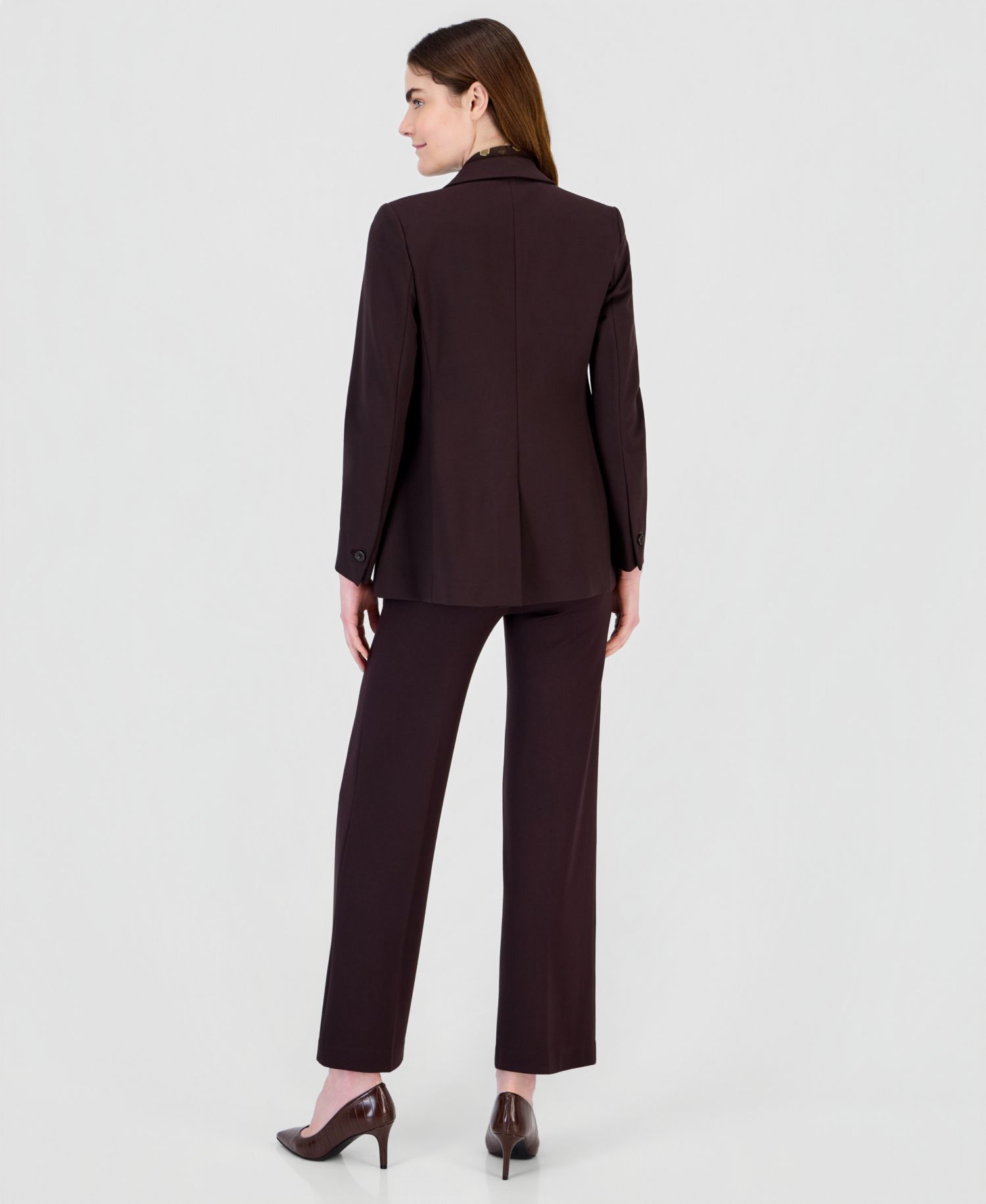 Blazer, Tie-Neck Top & Pants