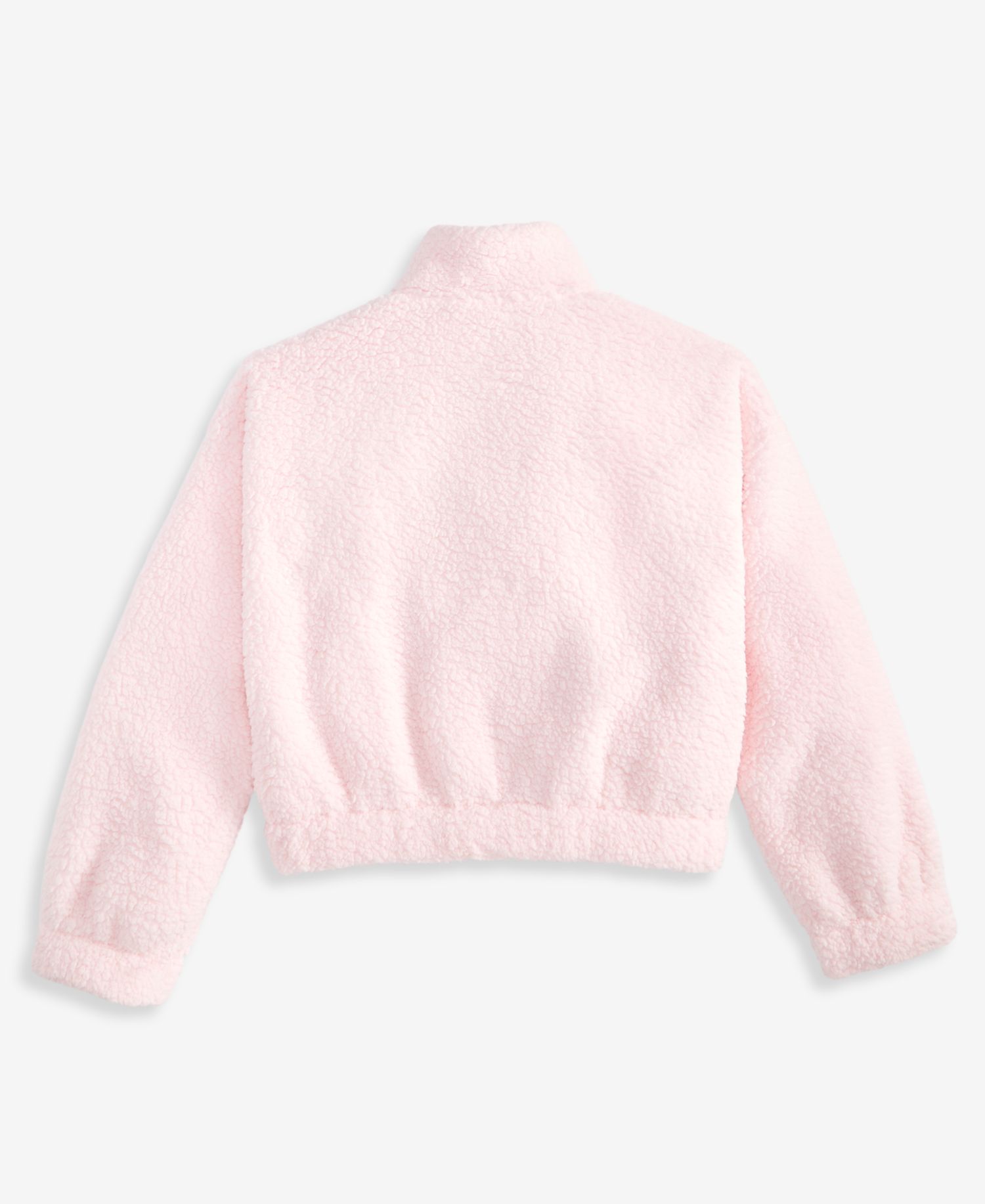 Girls' XS-XL Heart-Embroidered Faux-Sherpa Jacket