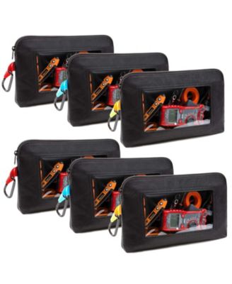 Tool Pouch Heavy Duty Canvas Organizer Zipper Bag Electrician Gift 6 Pack