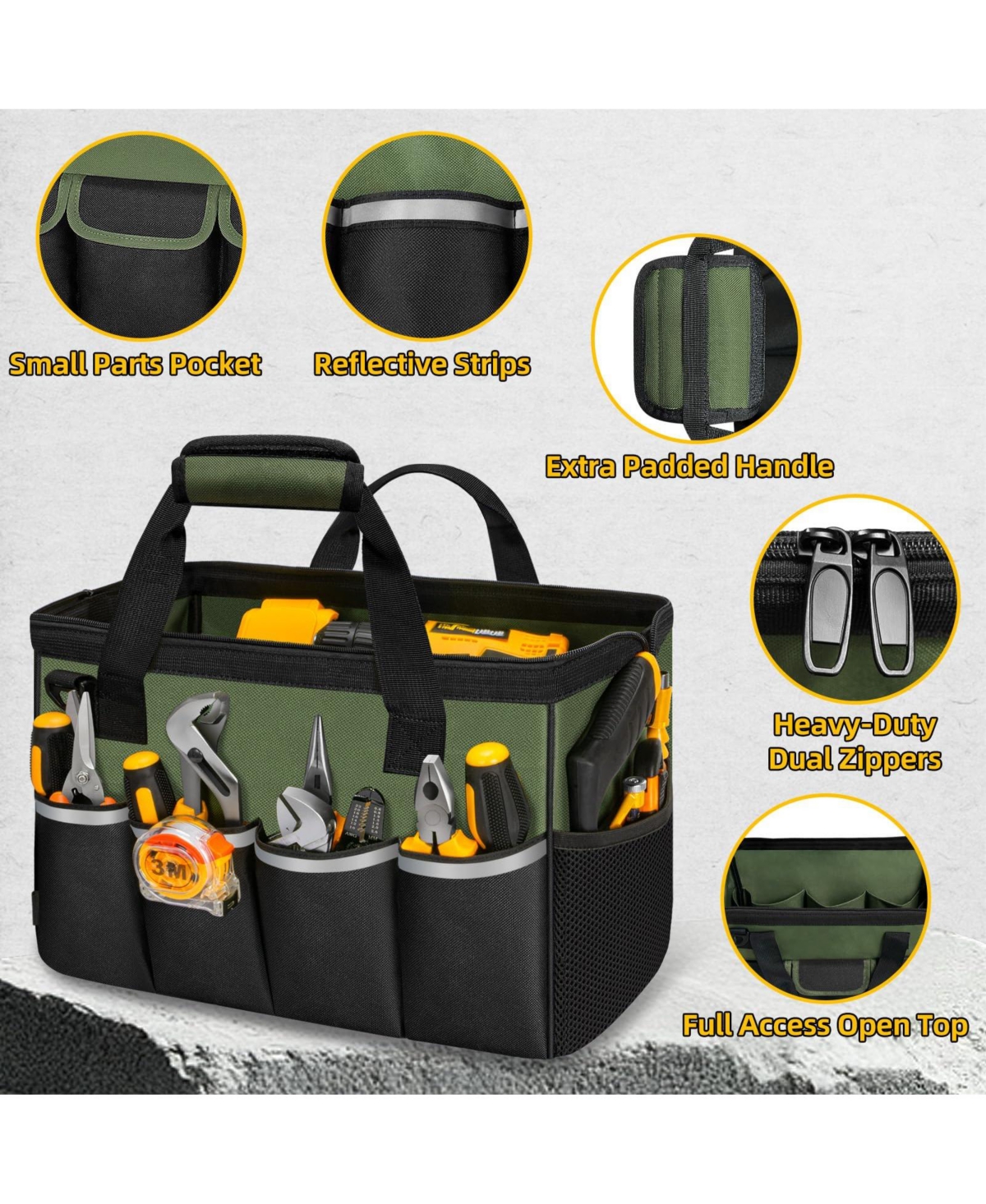 Xdovet Tool Bag Portable Box Organizer Shoulder Tote Heavy Duty Storage Mechanic Engineer Gift