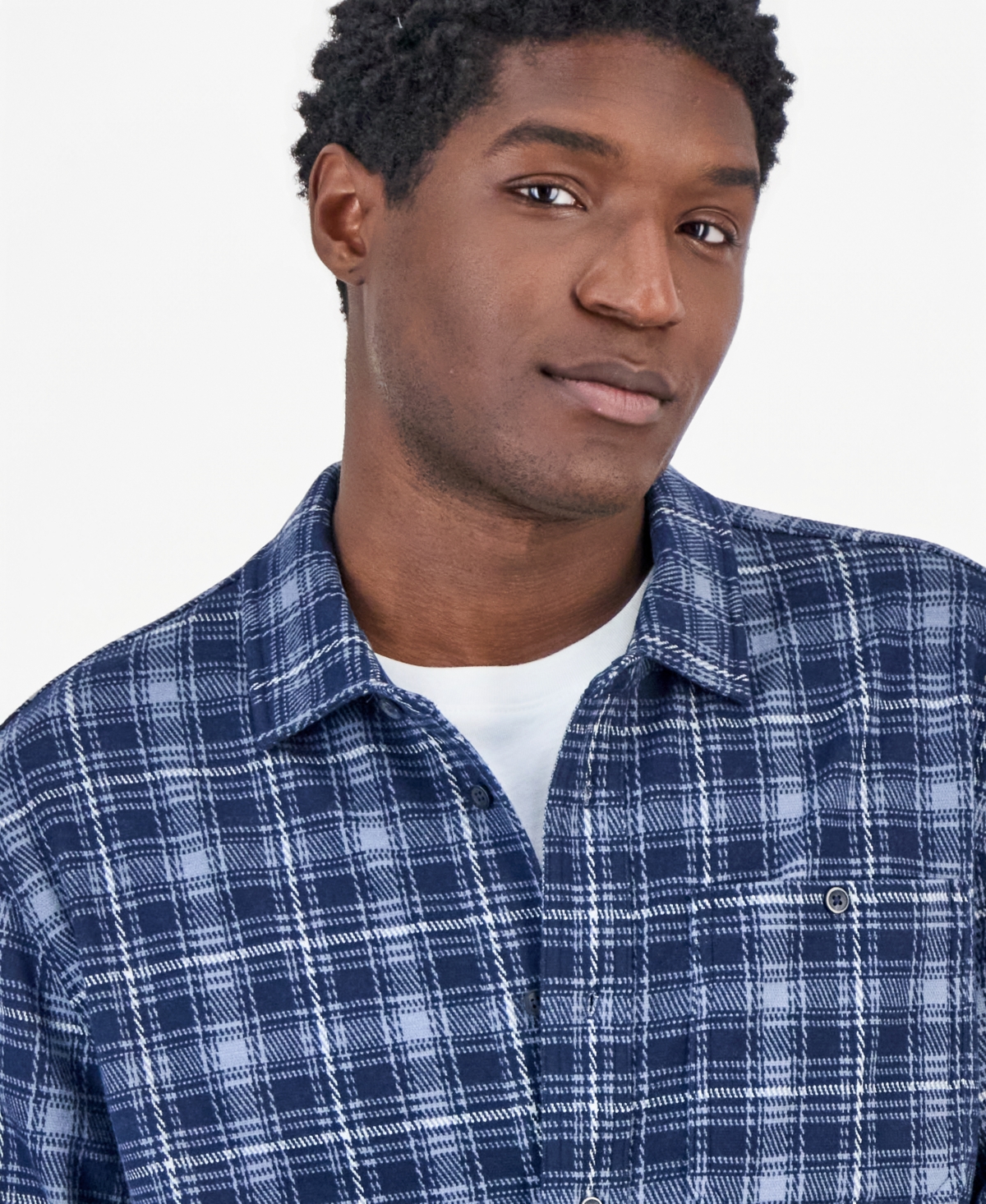 Sun + Stone Men's Justin Plaid Knit Shirt, Macy's Exclusive