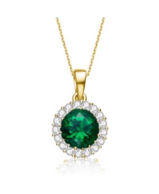 Minimalist Sterling Silver Brilliant CZ Round Halo Necklace
