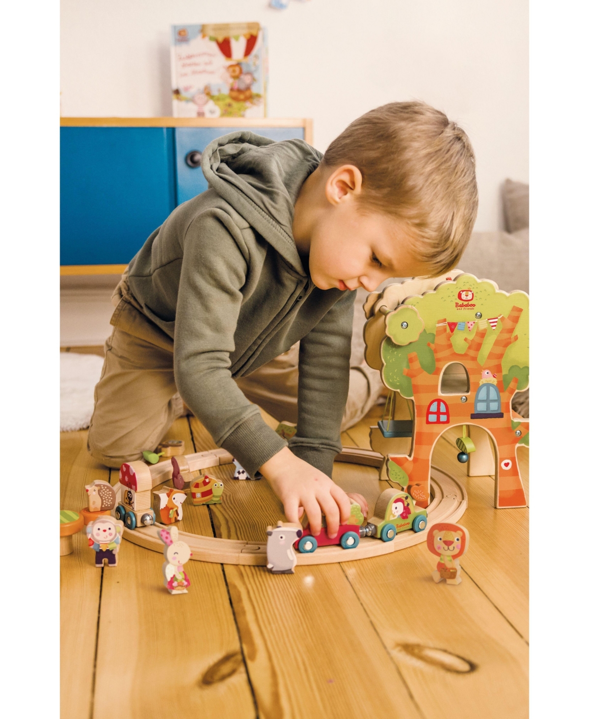 Bababoo and friends Tree House Montessori-Inspired 45-Piece Playset, Ages 2+