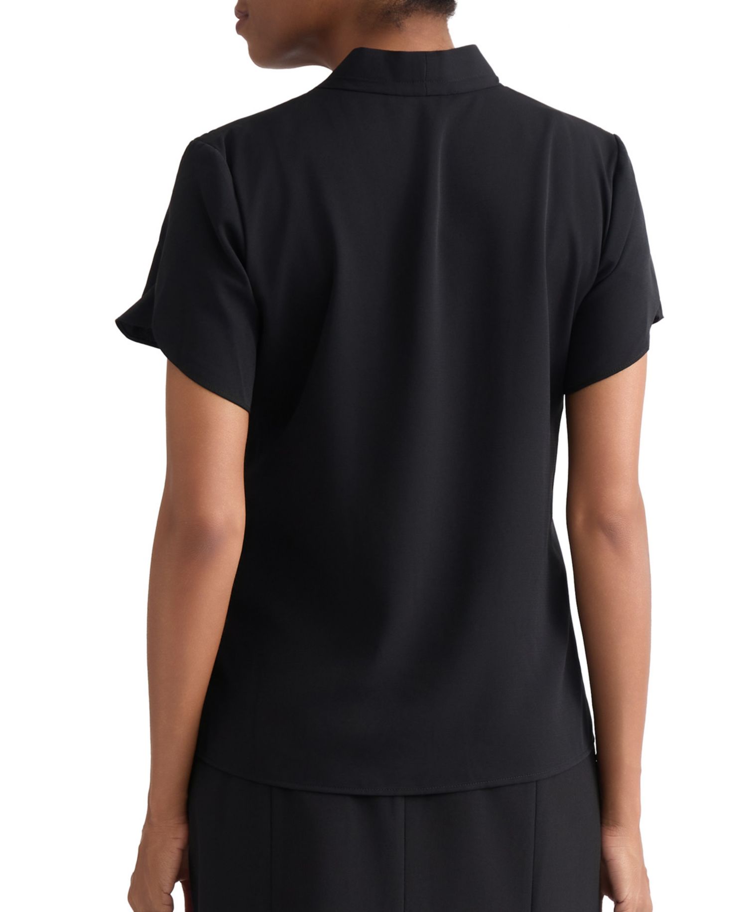 Petite Petal-Sleeve Blouse