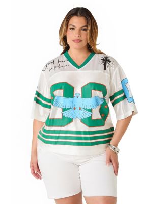 Plus Size God Has a Plan Printed Jersey