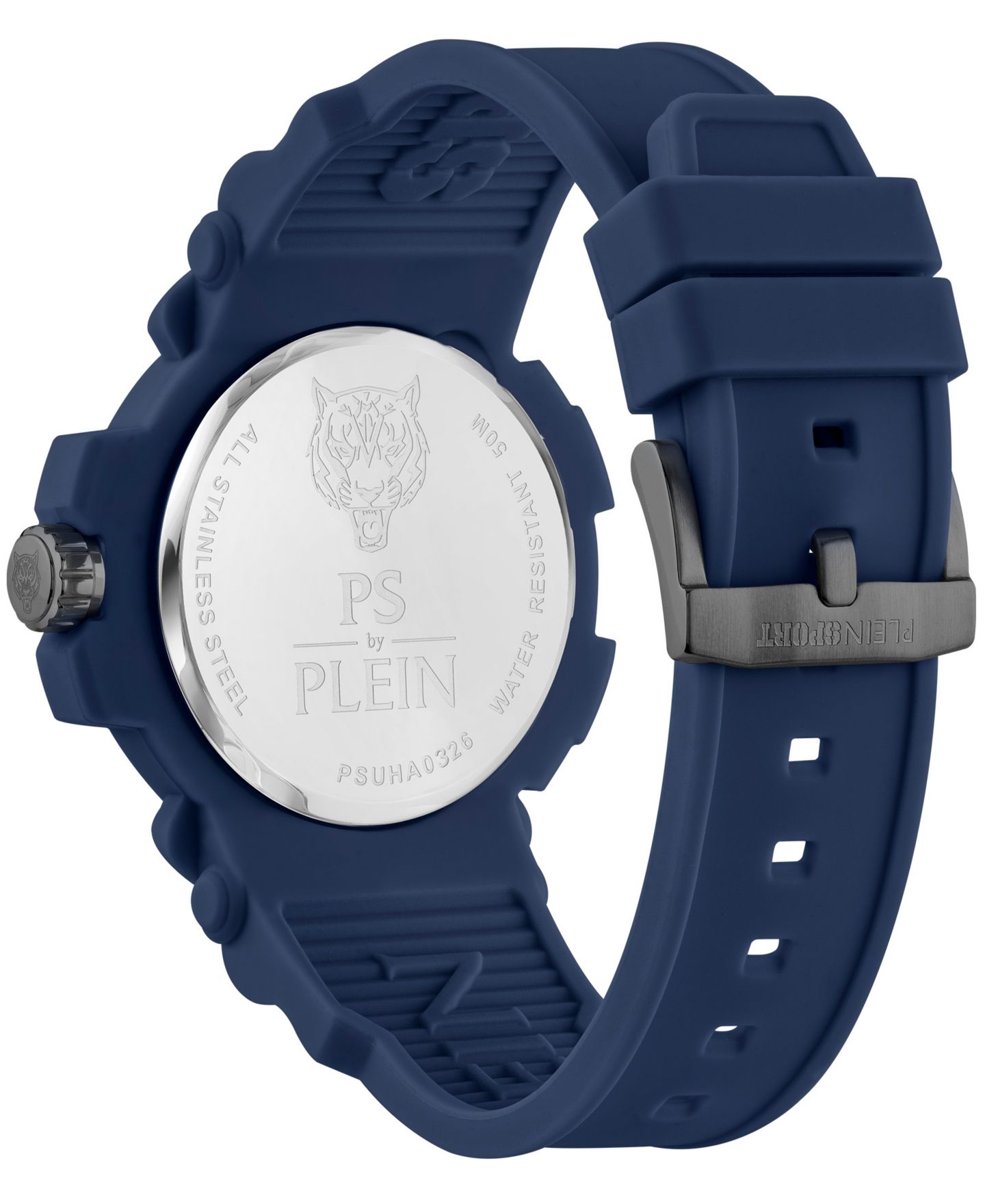 Мужские часы Plein Sport New Combat Quartz Round Blue Silicone Case 44mm — фото 2